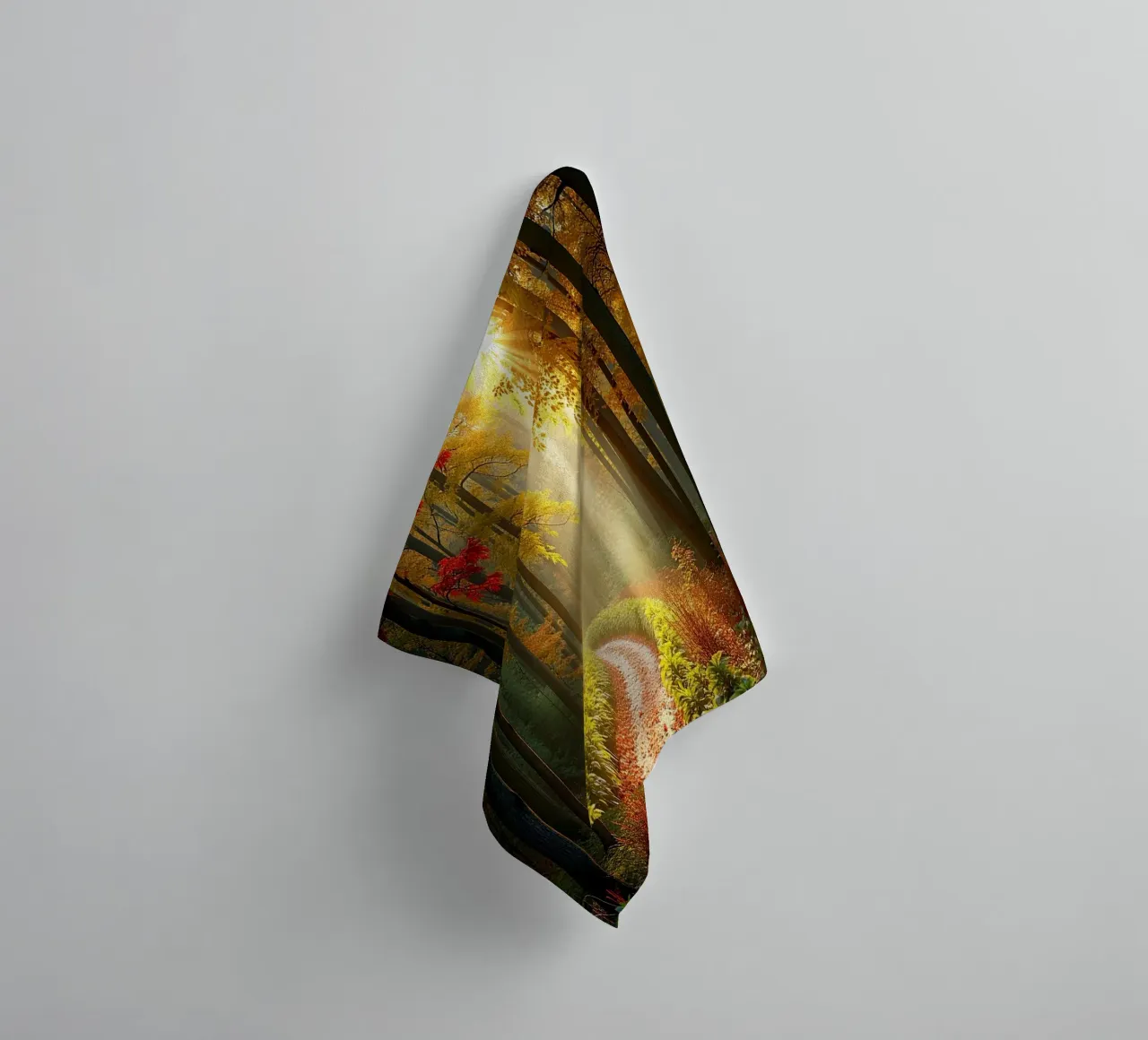 Forest_path_autumn_1 towel by Fantasie & Mystikwelten by LK