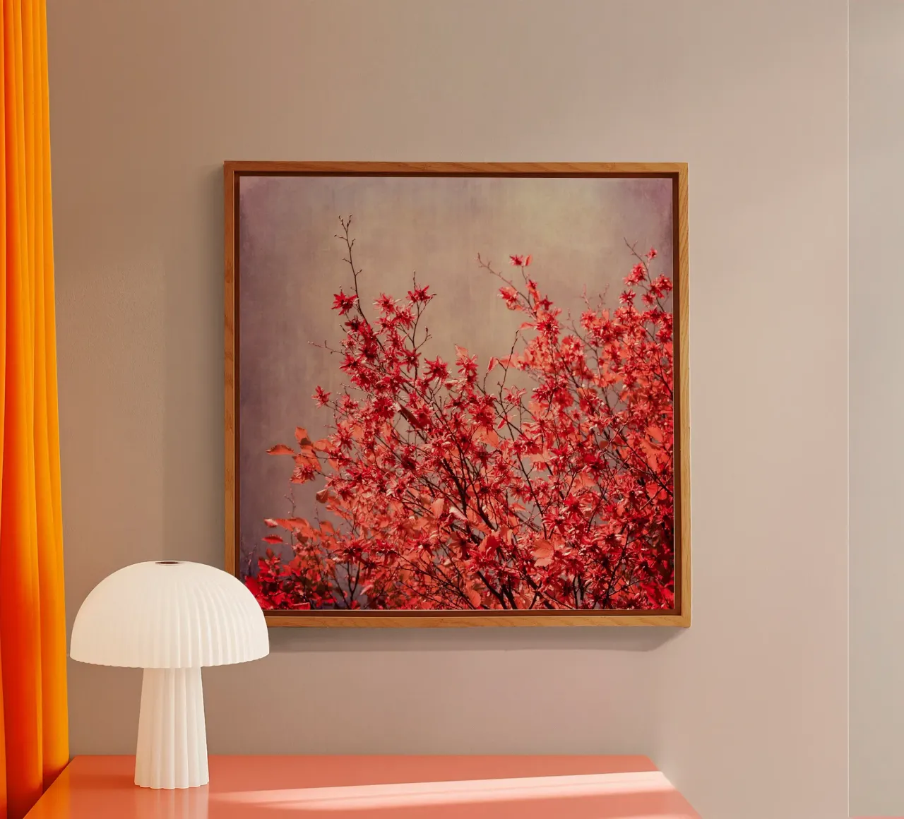 autumn red plexiglass da Visuelle Poesie am Wegesrand