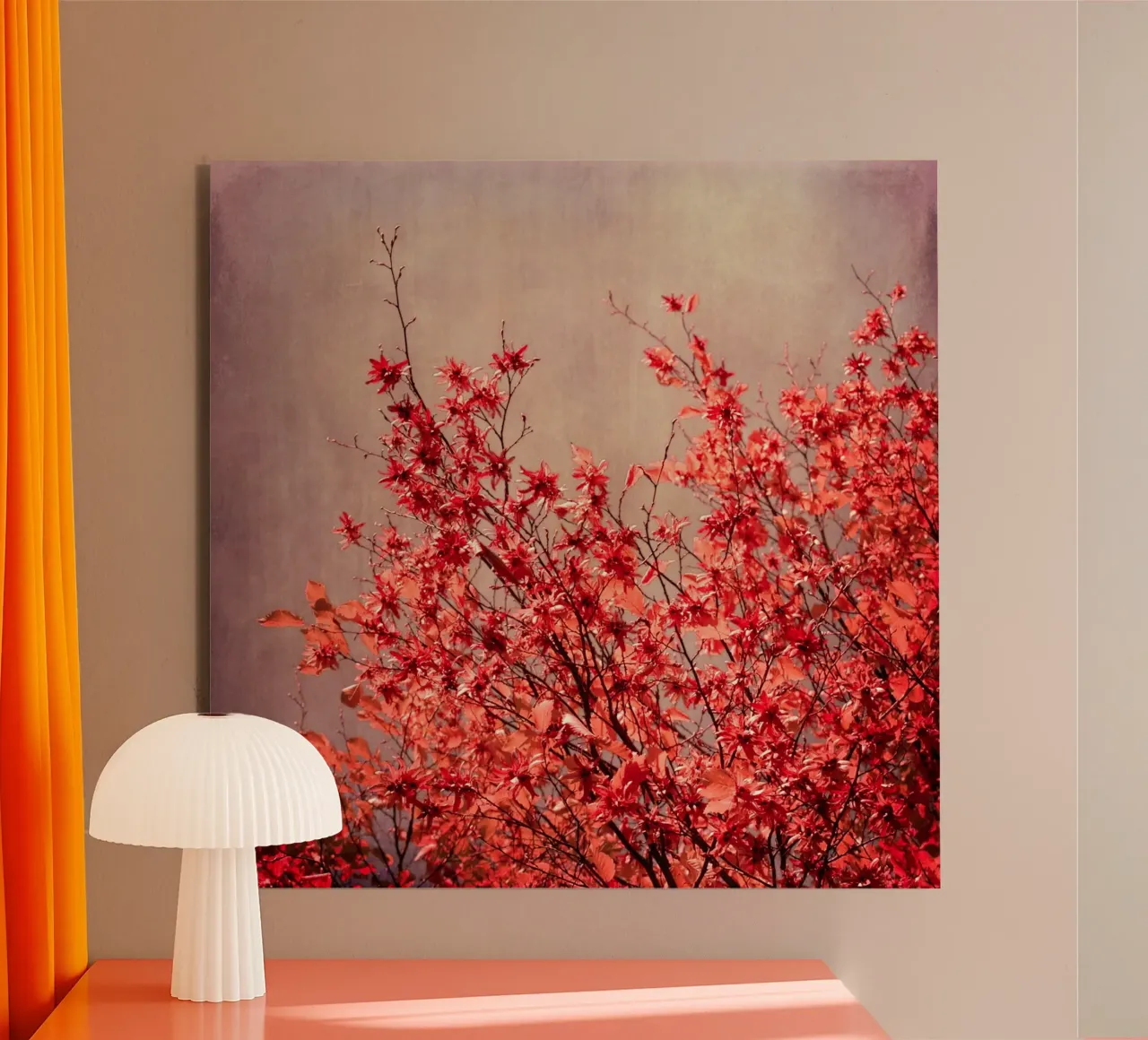 autumn red alluminio dibond da Visuelle Poesie am Wegesrand