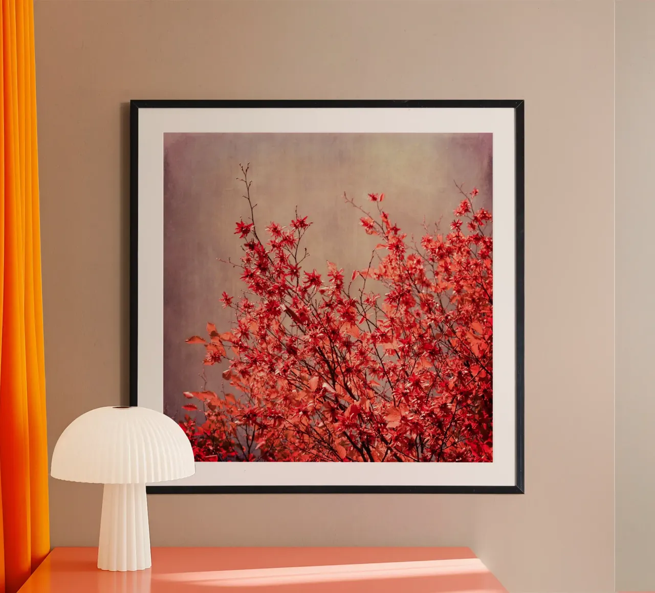 autumn red poster da Visuelle Poesie am Wegesrand