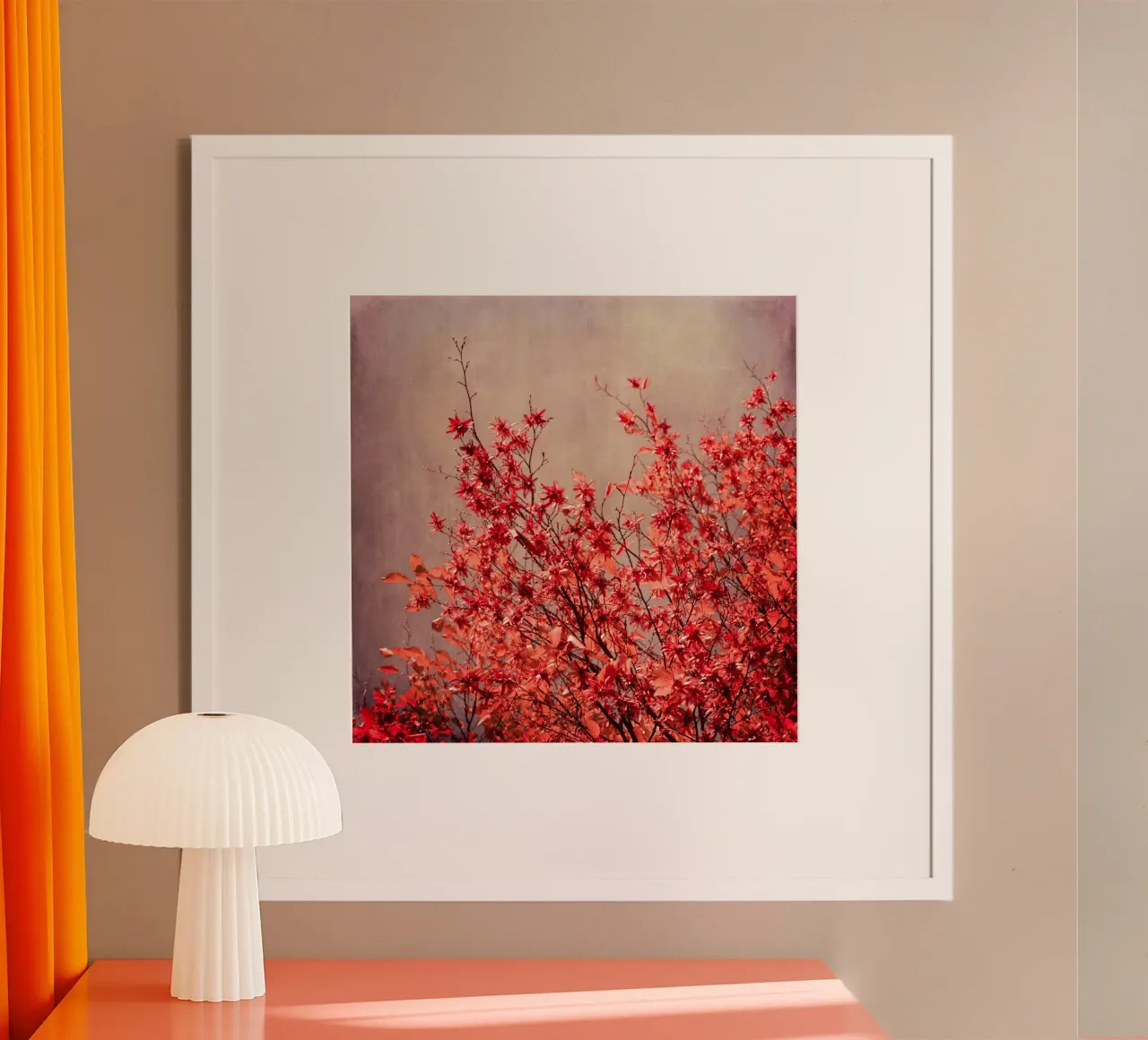 autumn red poster da Visuelle Poesie am Wegesrand