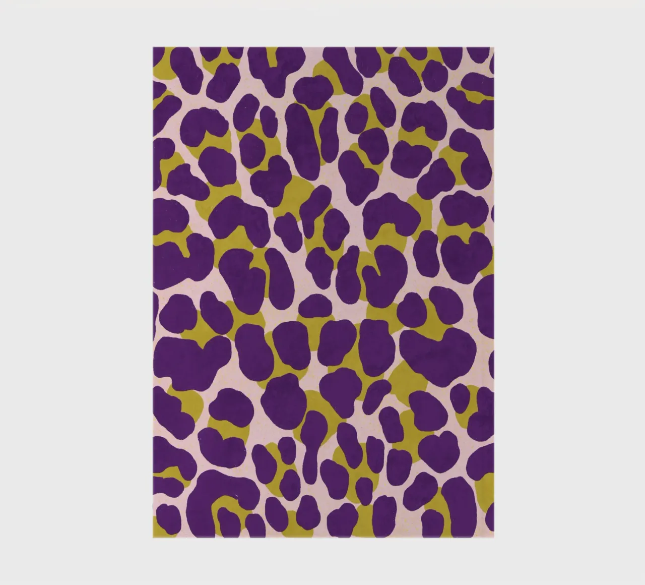 Imprimé léopard dans les couleurs d'automne violet et vert pomme carnet de notes de CalliLetters