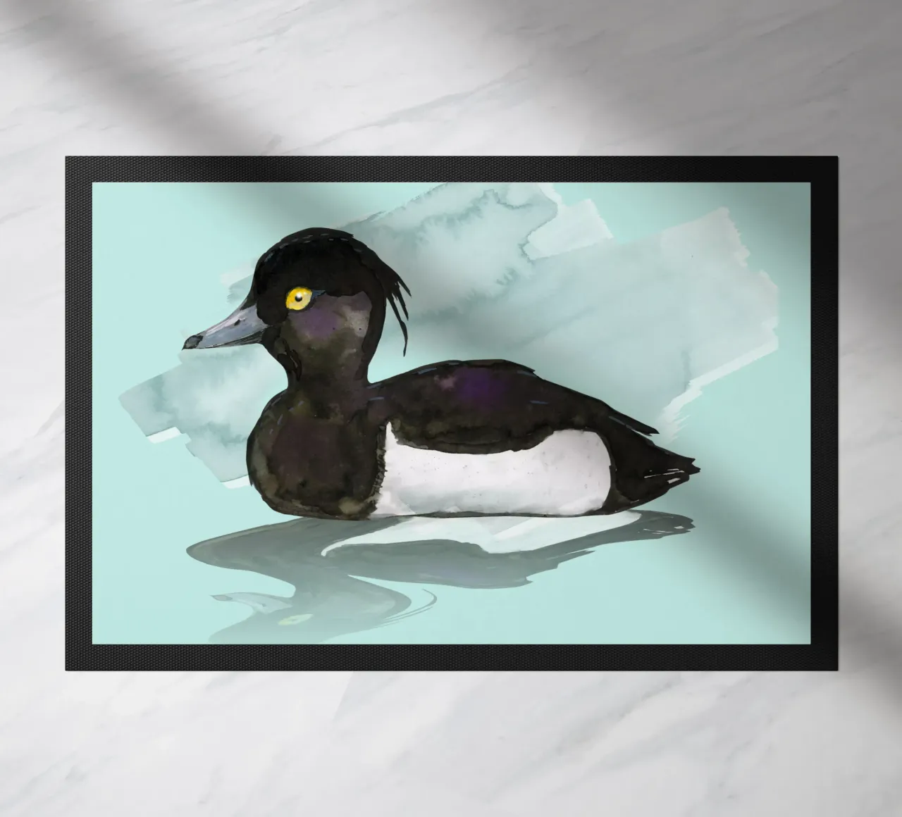 Acquerello di anatra ciuffata zerbino da BwiseLizzy