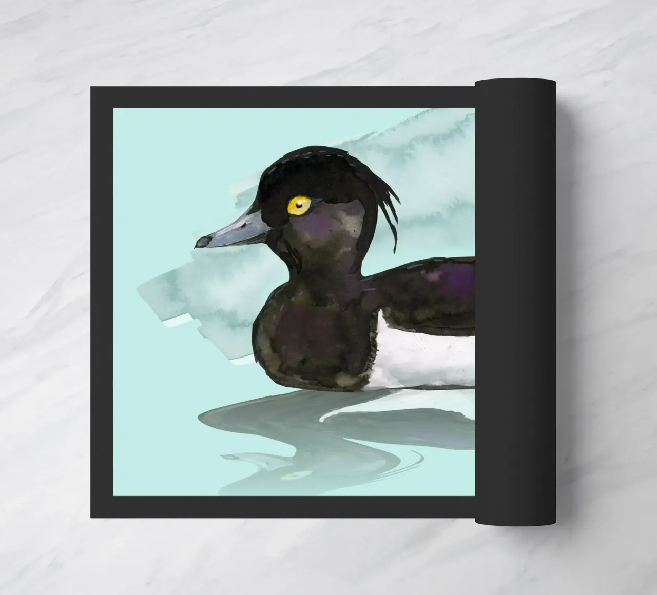 Acquerello di anatra ciuffata zerbino da BwiseLizzy