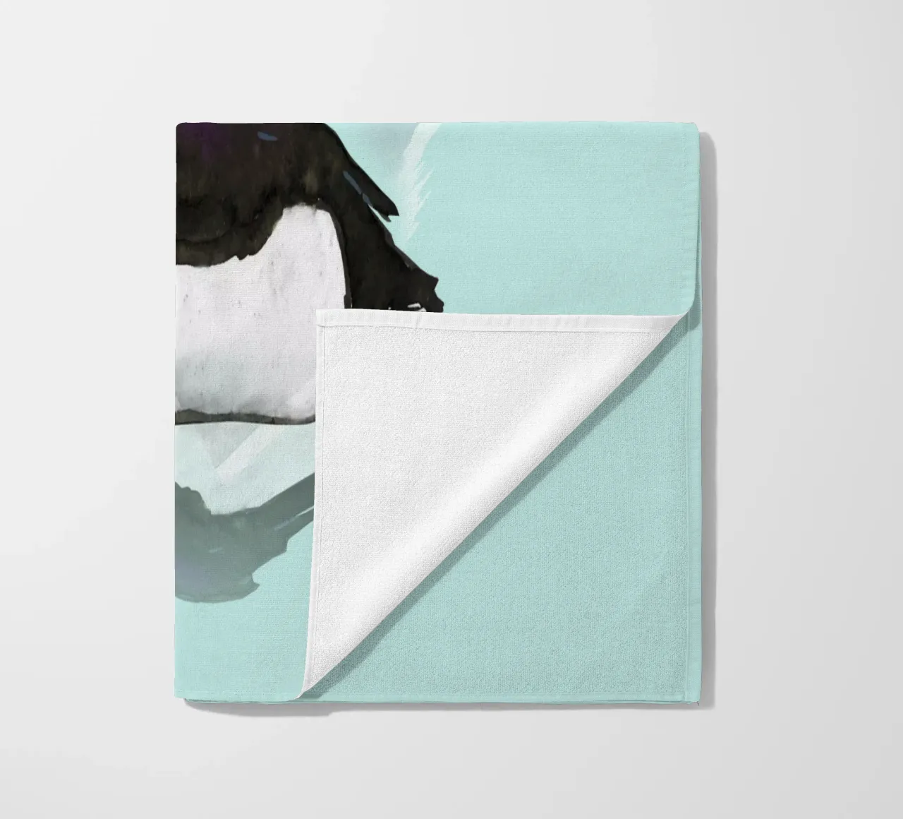 Acquerello di anatra ciuffata telo mare da BwiseLizzy