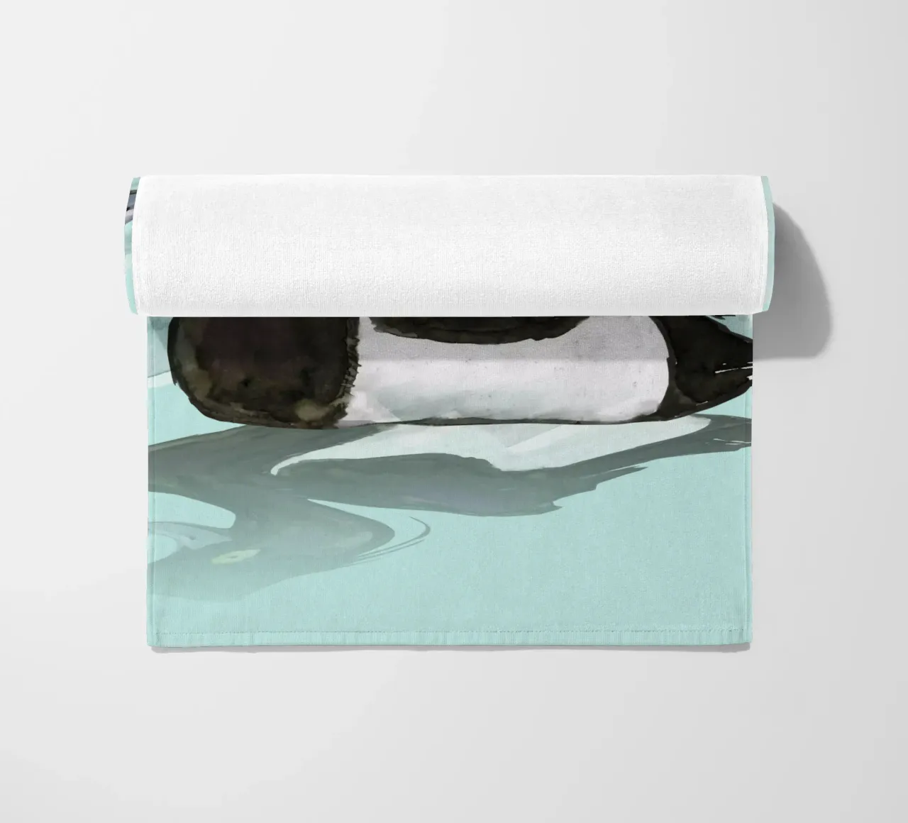 Acquerello di anatra ciuffata telo mare da BwiseLizzy