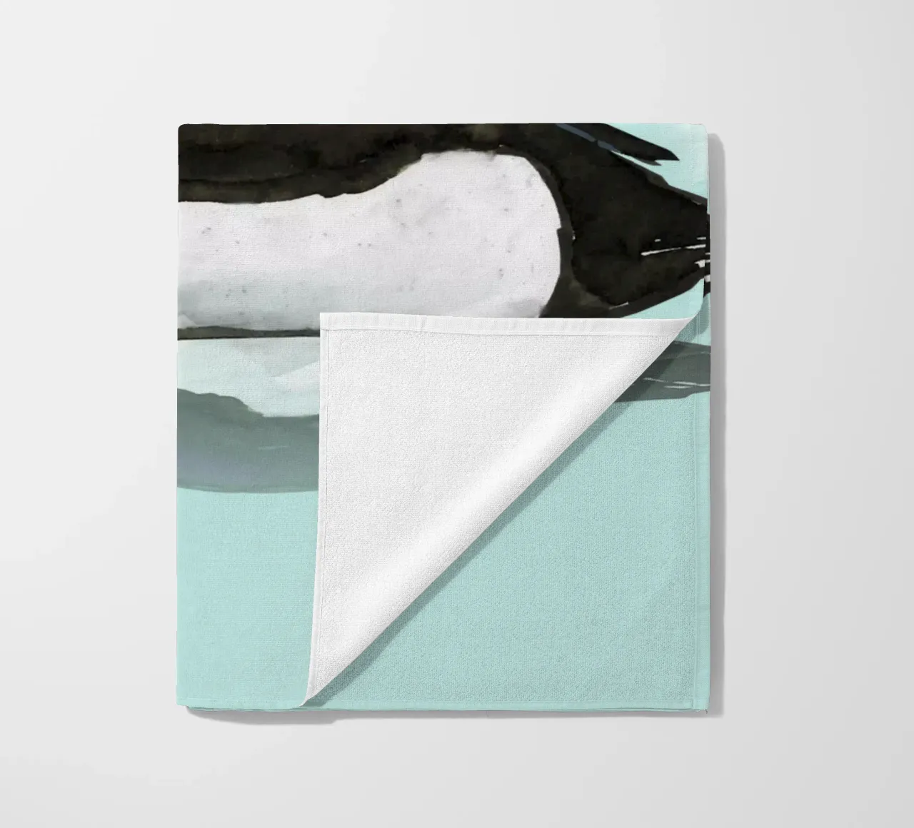 Acquerello di anatra ciuffata telo mare da BwiseLizzy