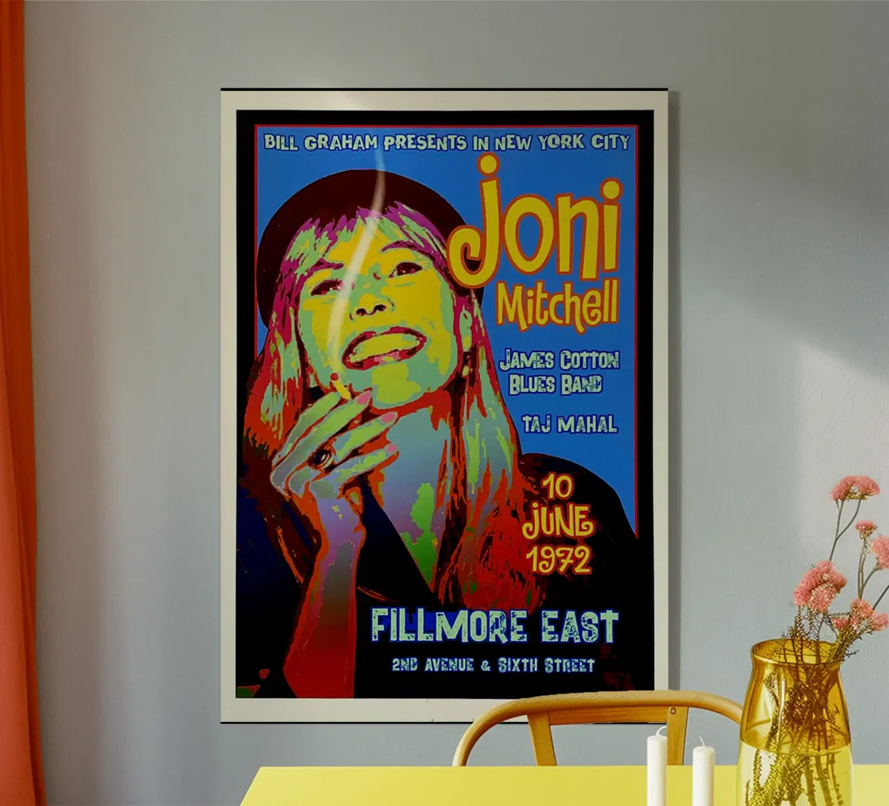 Filemore East - Joni Mitchell Rock plexiglass da eliouxence