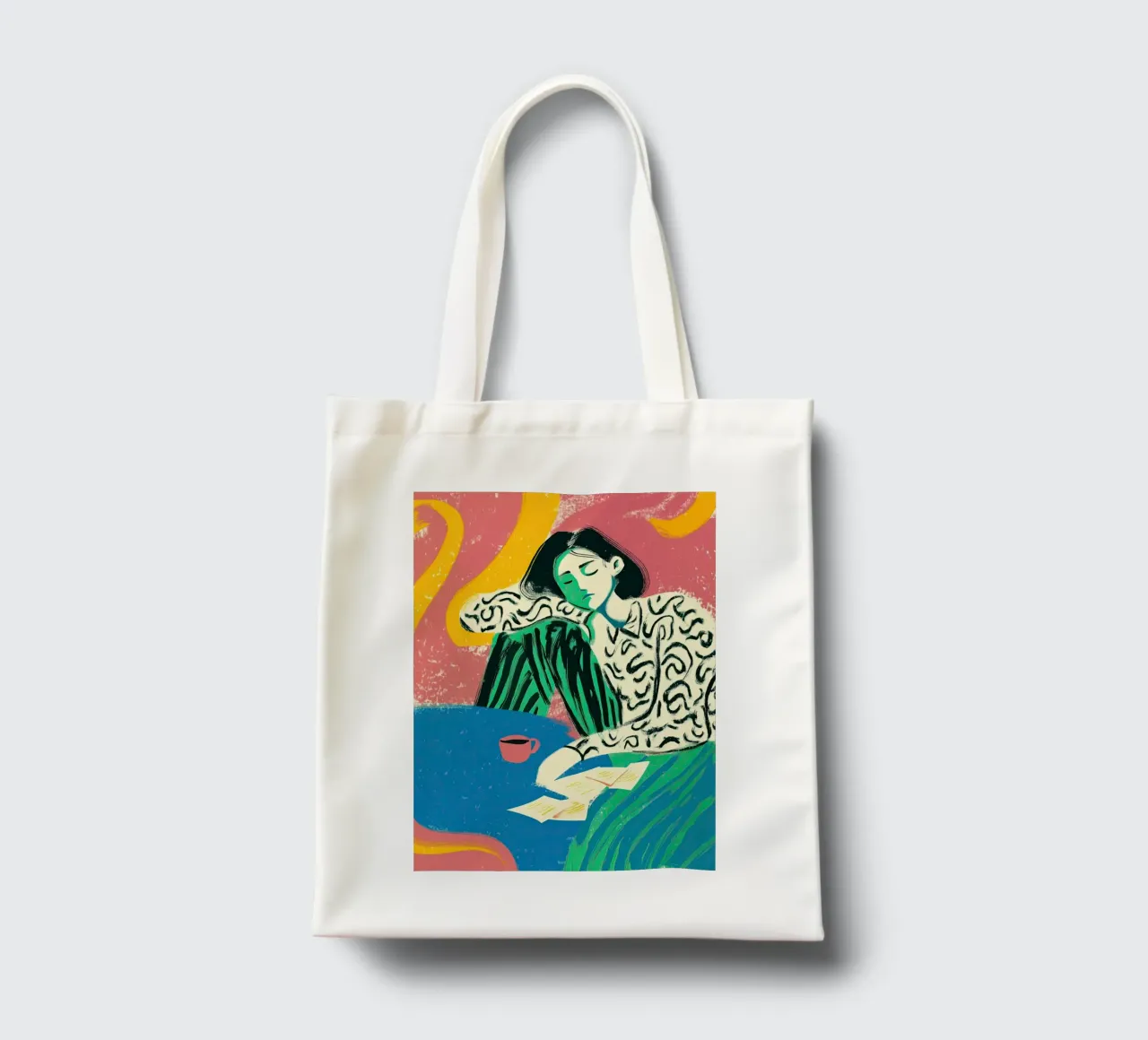 Every Pause is a Poem borsa in juta da Clara August