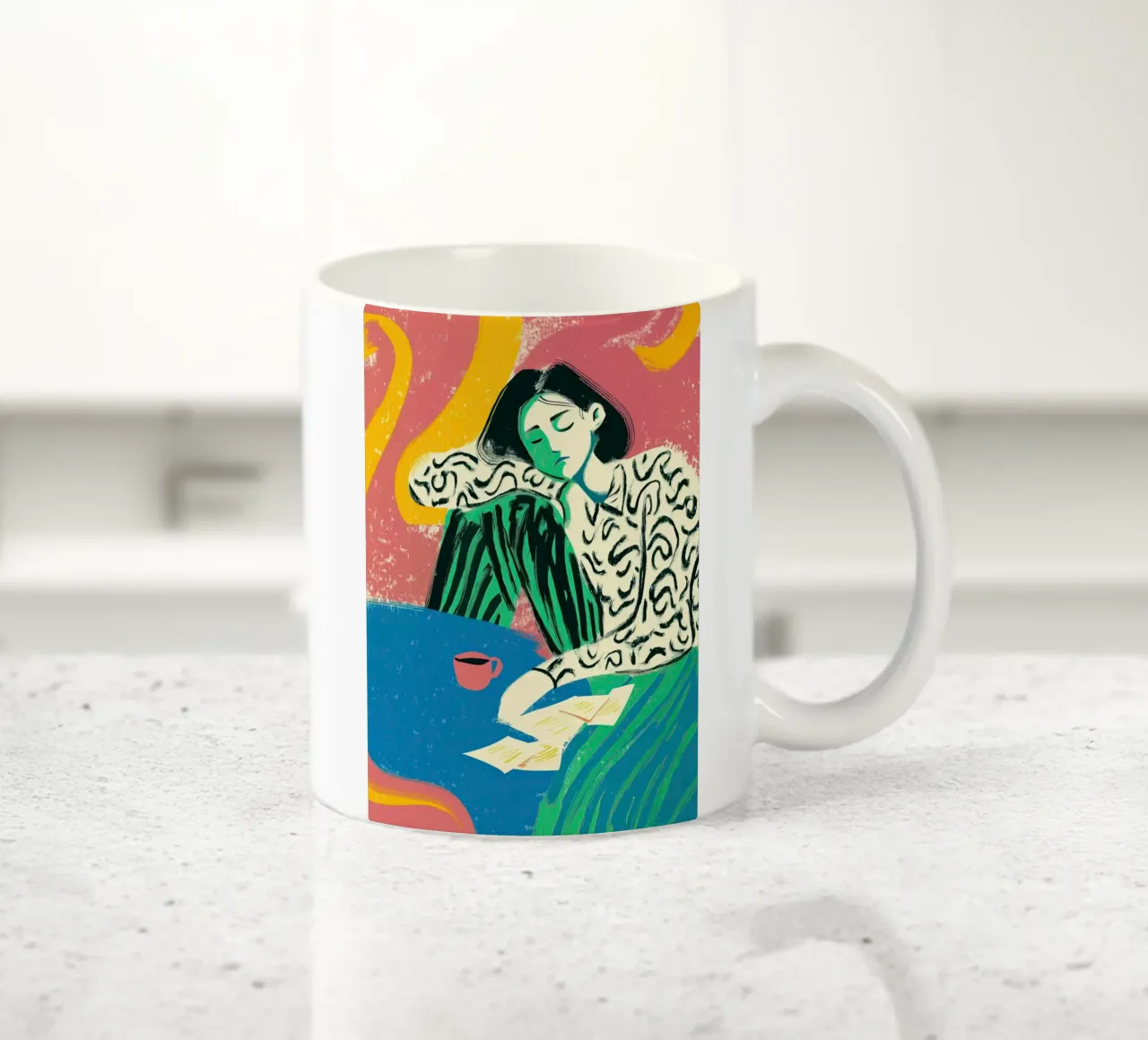 Every Pause is a Poem tazza in ceramica da Clara August