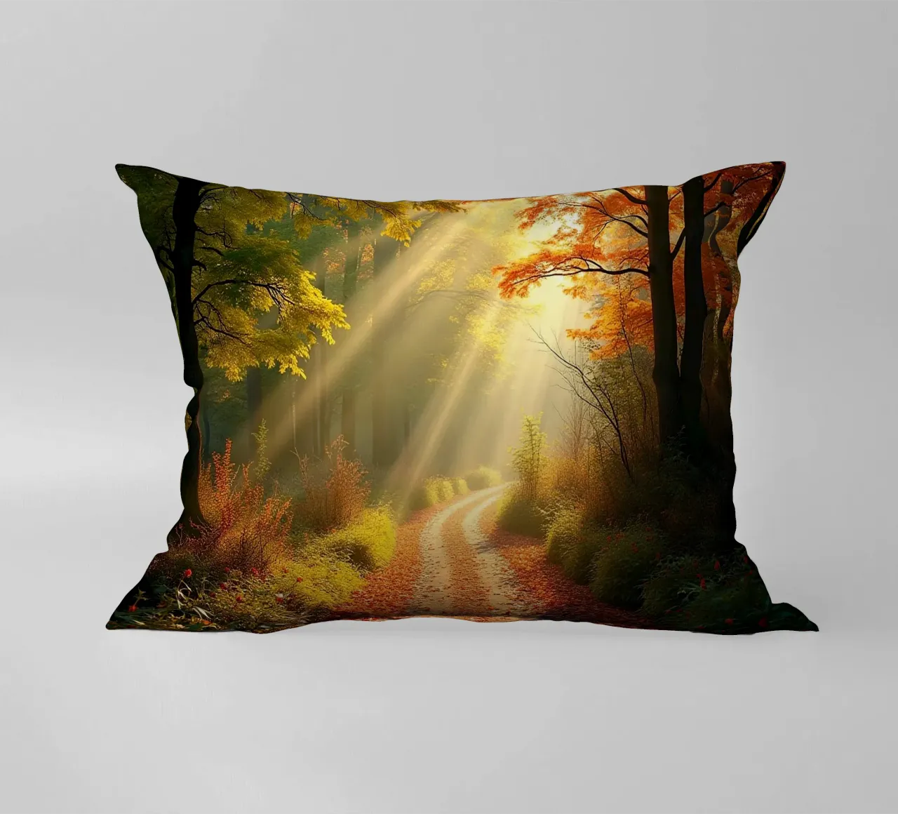Percorso_bosco_autunno_2 cuscino da Fantasie & Mystikwelten by LK