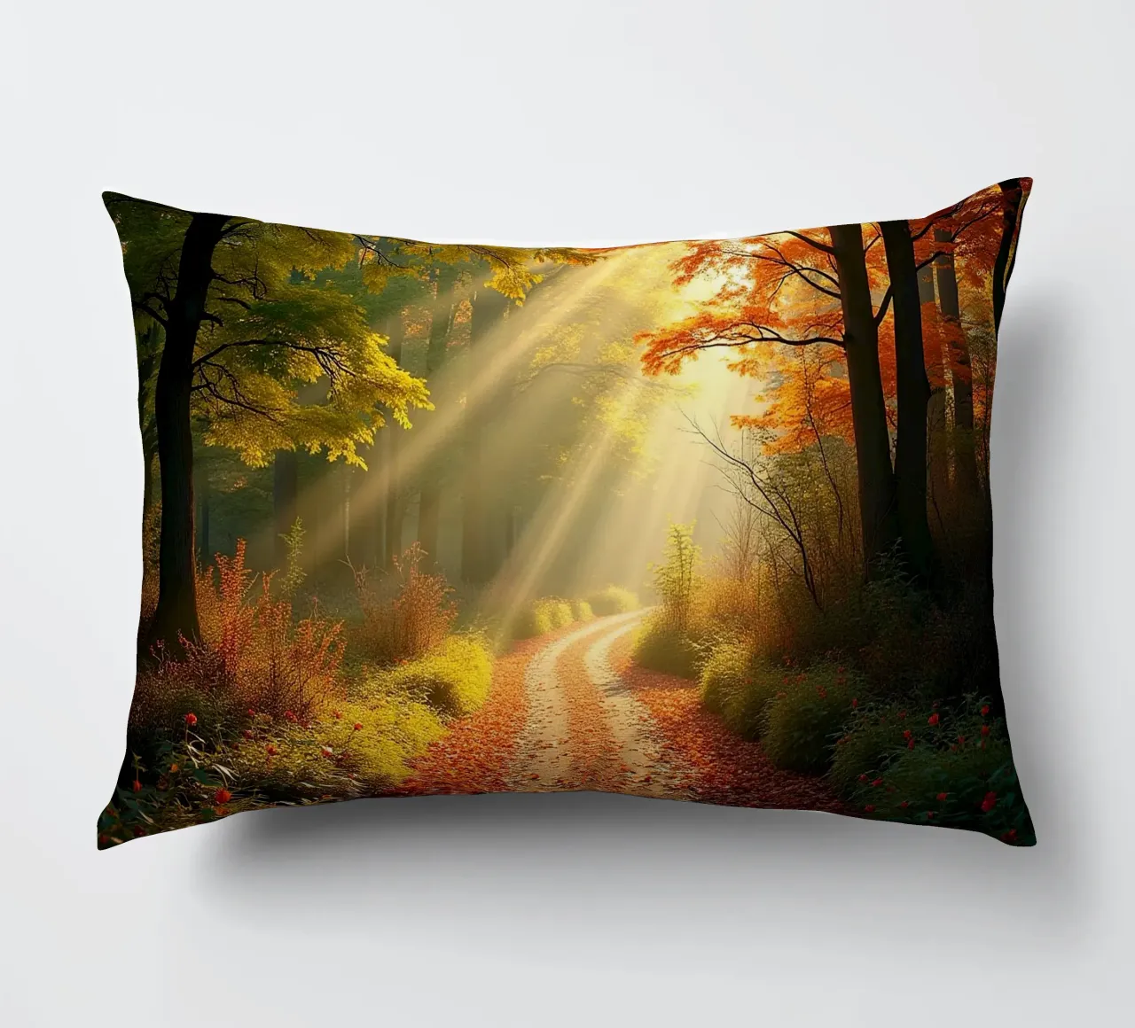 Percorso_bosco_autunno_2 cuscino da Fantasie & Mystikwelten by LK
