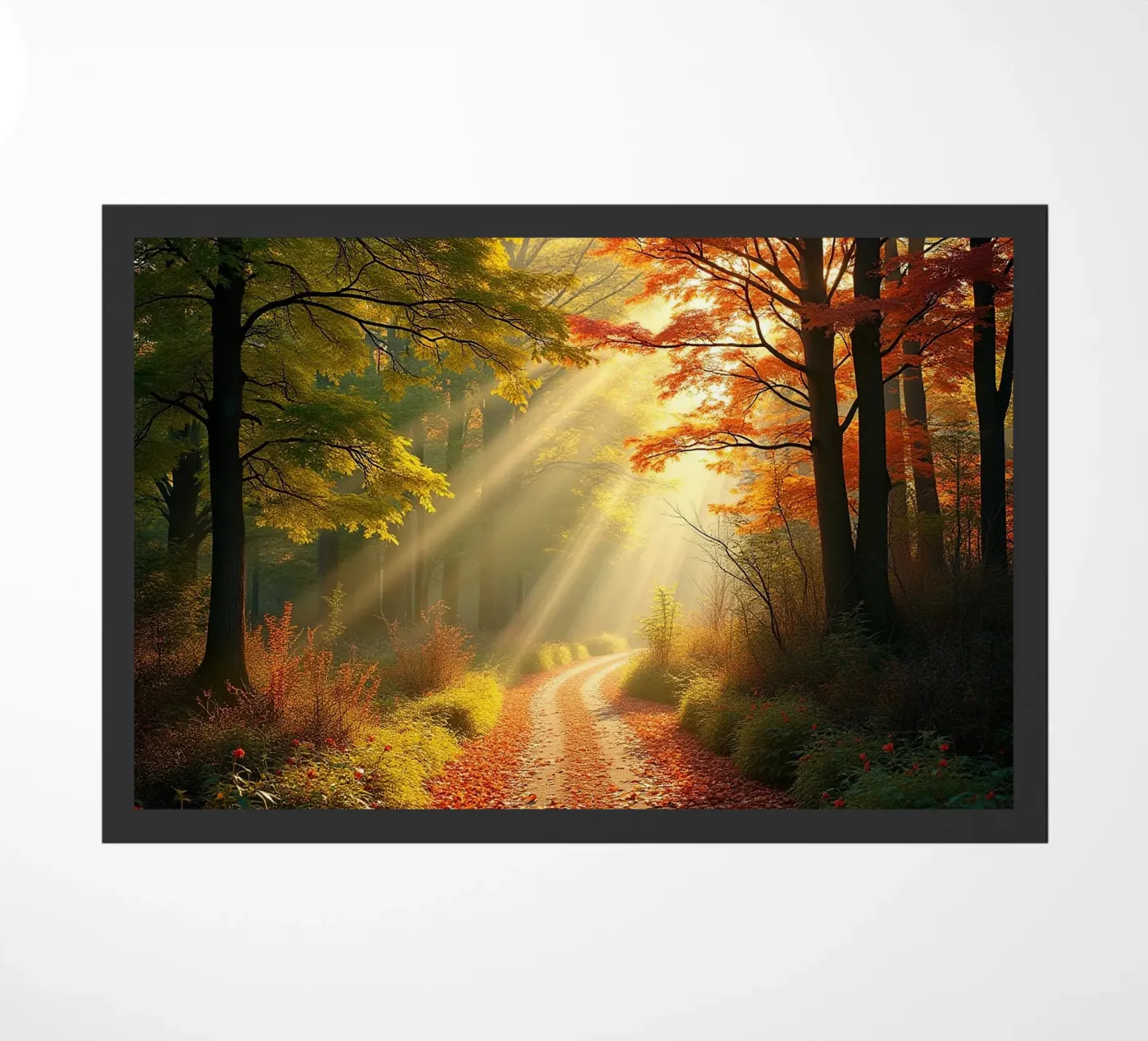 Forest_path_autumn_2 doormat by Fantasie & Mystikwelten by LK