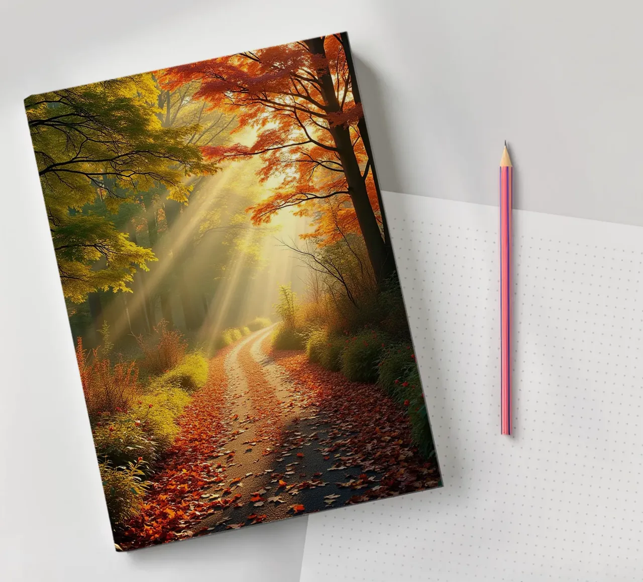 Forest_path_autumn_2 notebook by Fantasie & Mystikwelten by LK