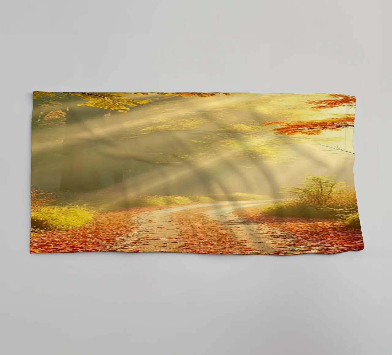 Forest_path_autumn_2 towel by Fantasie & Mystikwelten by LK