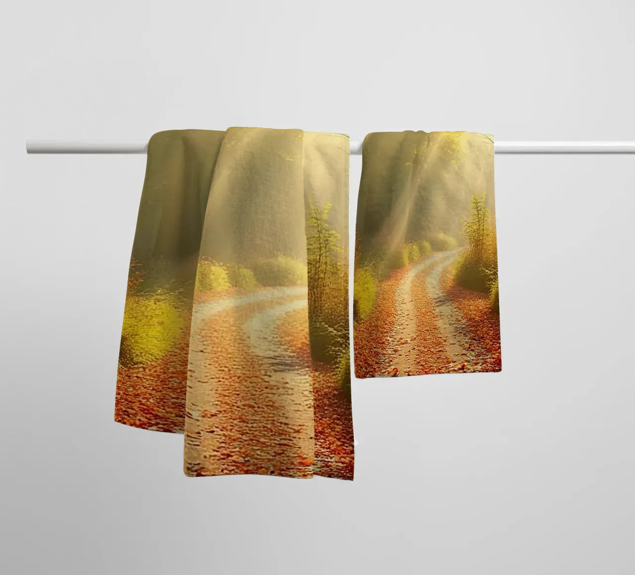 Forest_path_autumn_2 towel by Fantasie & Mystikwelten by LK