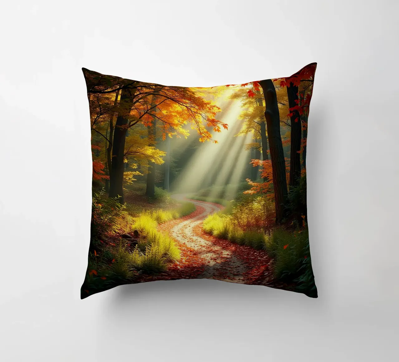 Percorso_bosco_autunno_3 cuscino da Fantasie & Mystikwelten by LK
