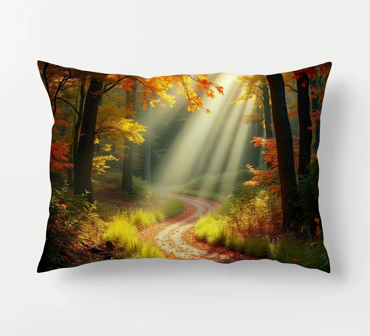 Percorso_bosco_autunno_3 cuscino da Fantasie & Mystikwelten by LK