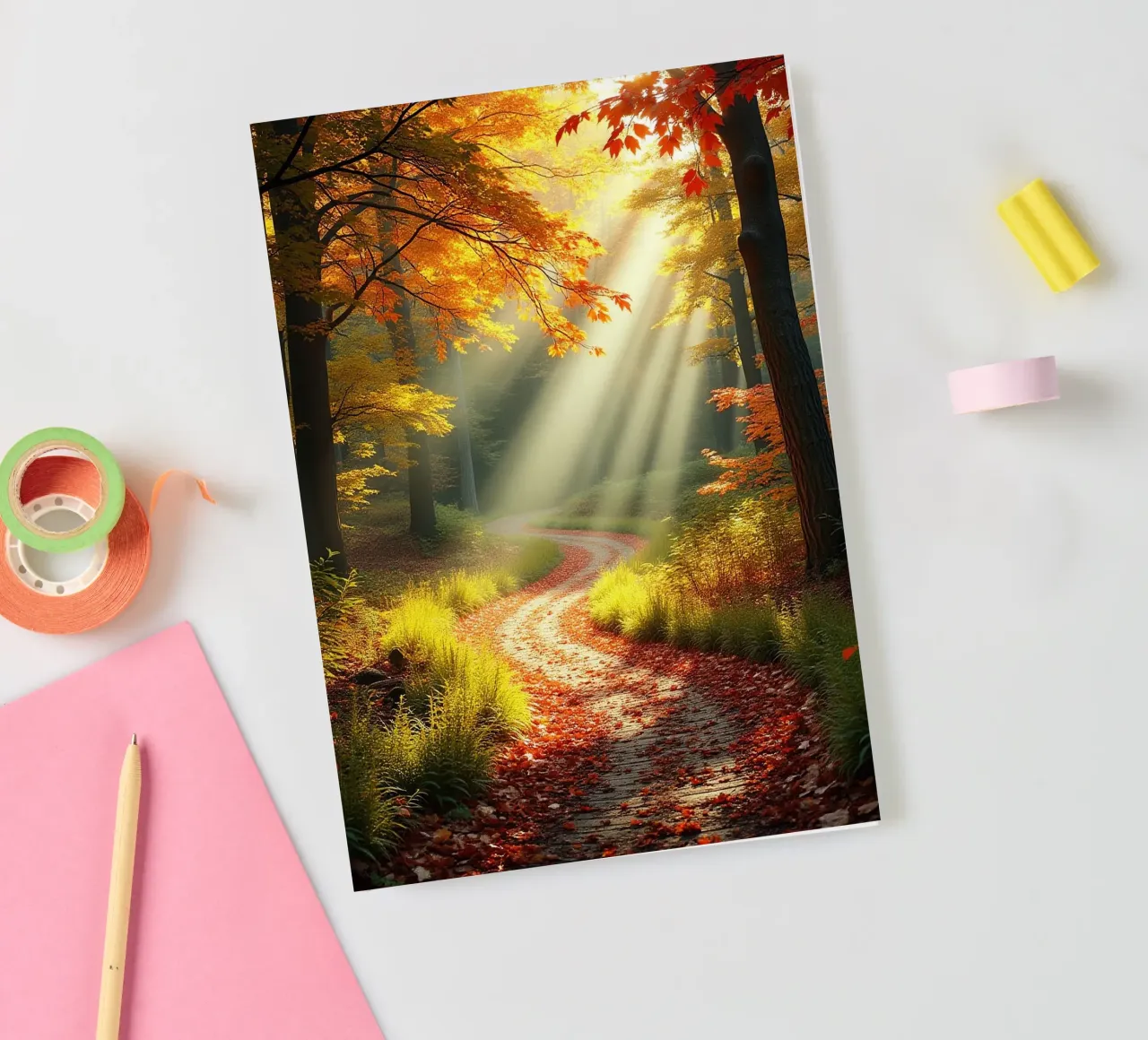 Forest_path_autumn_3 notebook by Fantasie & Mystikwelten by LK