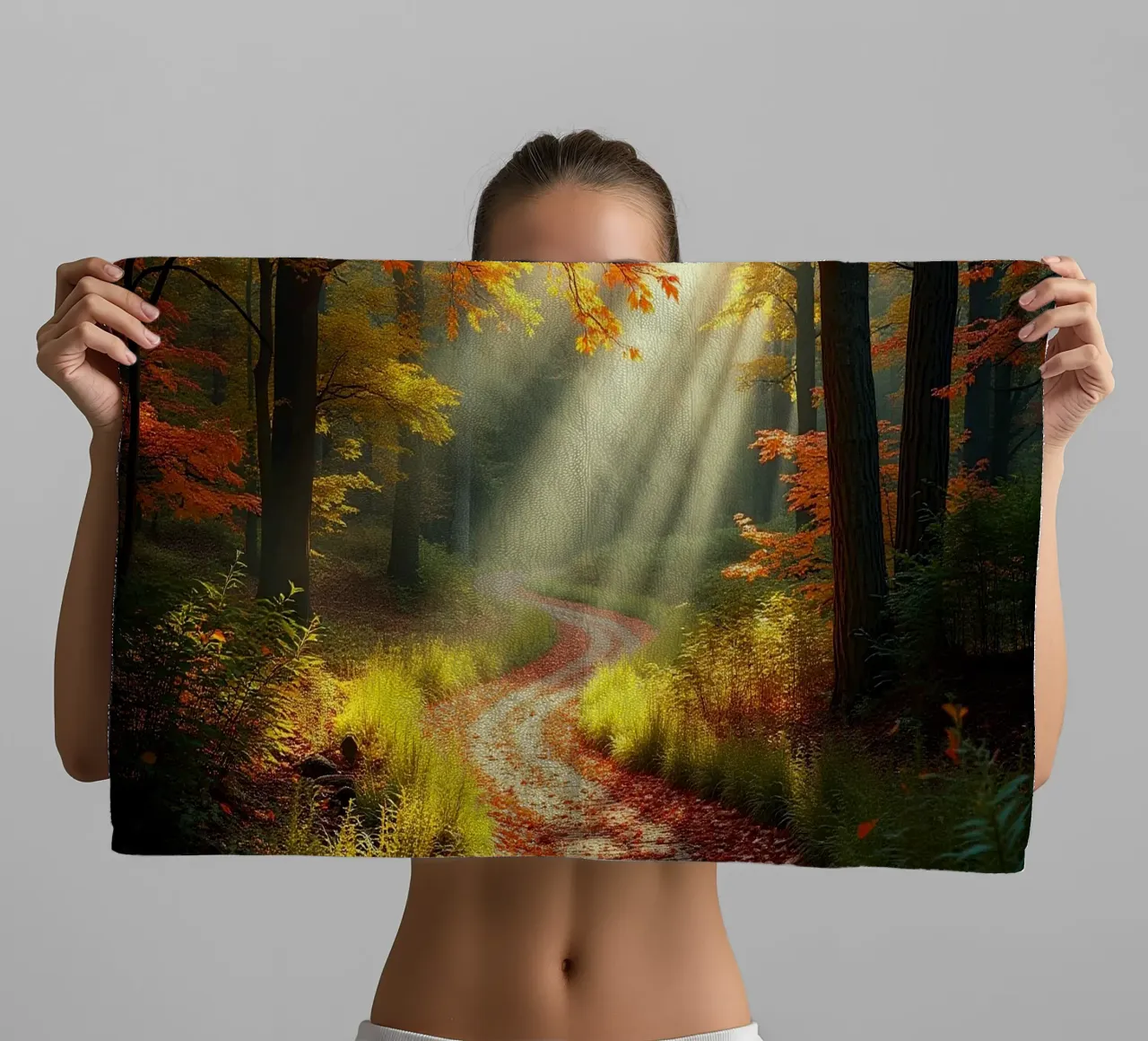 Forest_path_autumn_3 towel by Fantasie & Mystikwelten by LK