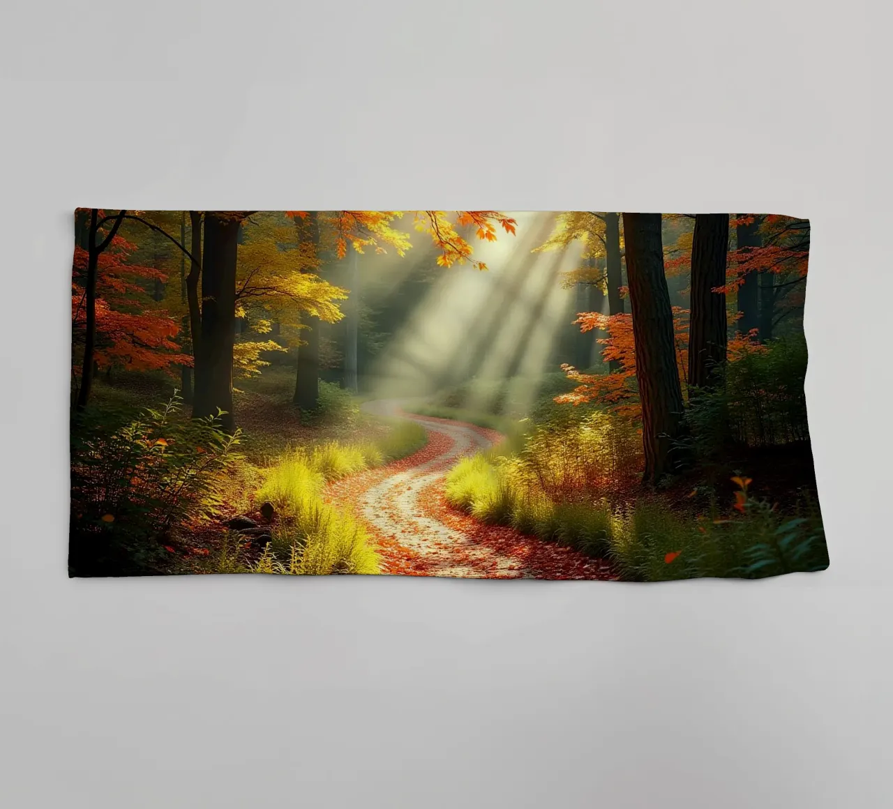 Forest_path_autumn_3 towel by Fantasie & Mystikwelten by LK