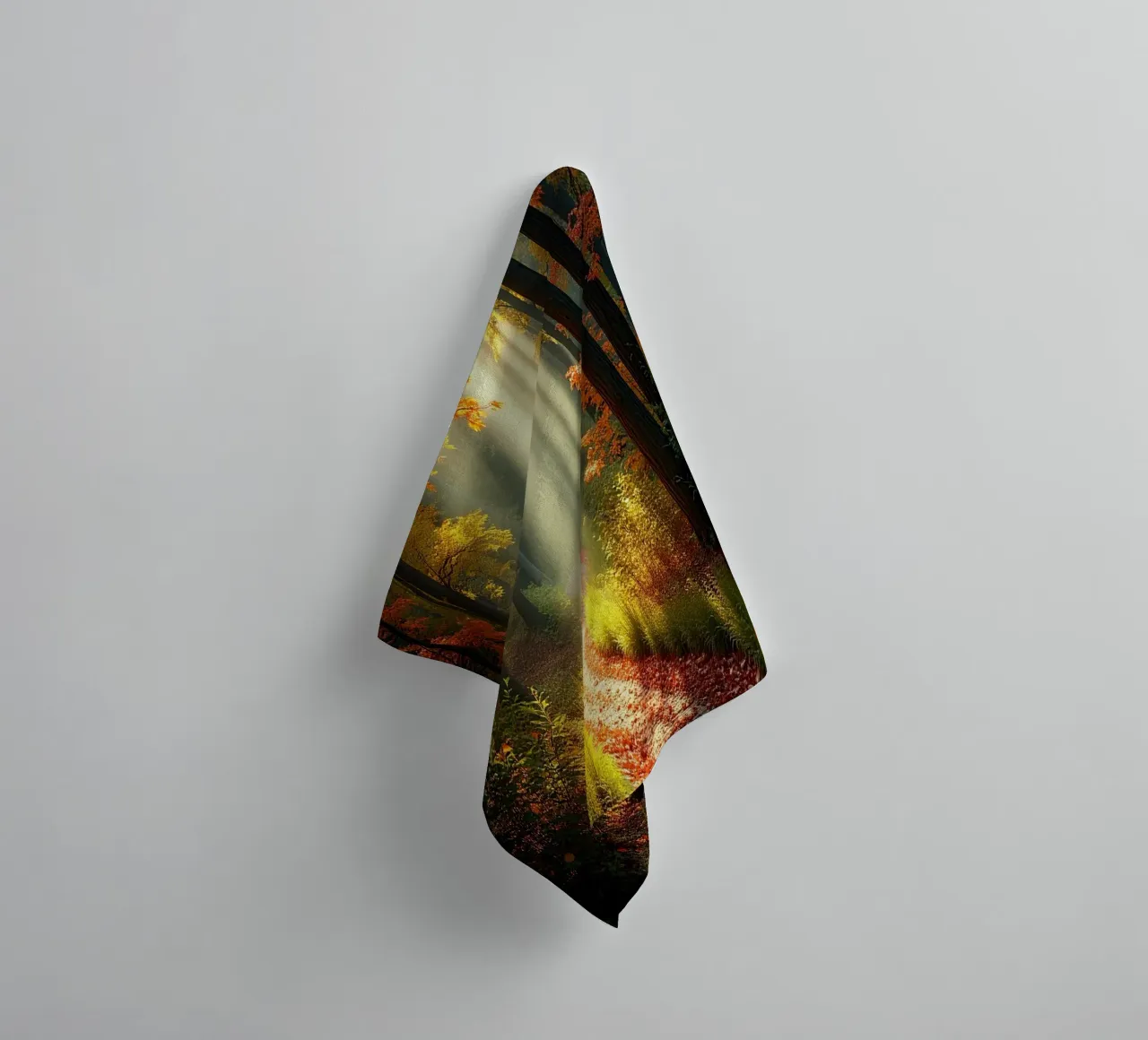 Forest_path_autumn_3 towel by Fantasie & Mystikwelten by LK