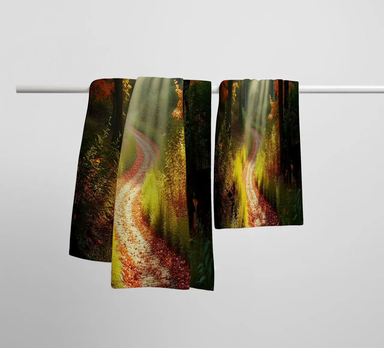 Forest_path_autumn_3 towel by Fantasie & Mystikwelten by LK