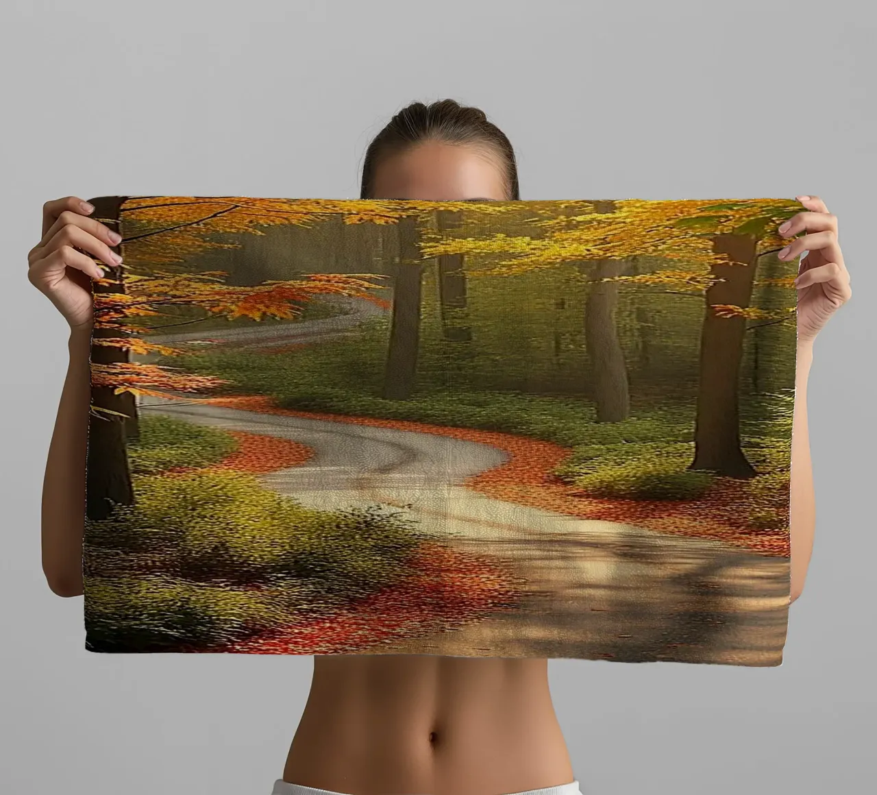 Forest_path_autumn_4 towel by Fantasie & Mystikwelten by LK