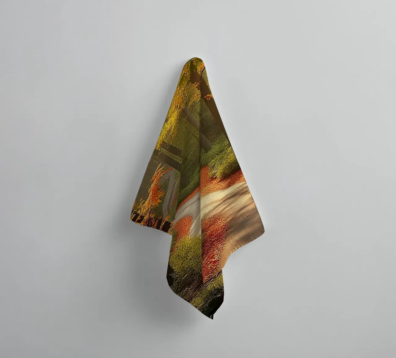 Forest_path_autumn_4 towel by Fantasie & Mystikwelten by LK