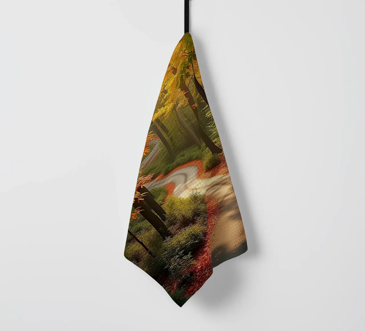 chemin_forestier_automne_4 torchon de Fantasie & Mystikwelten by LK