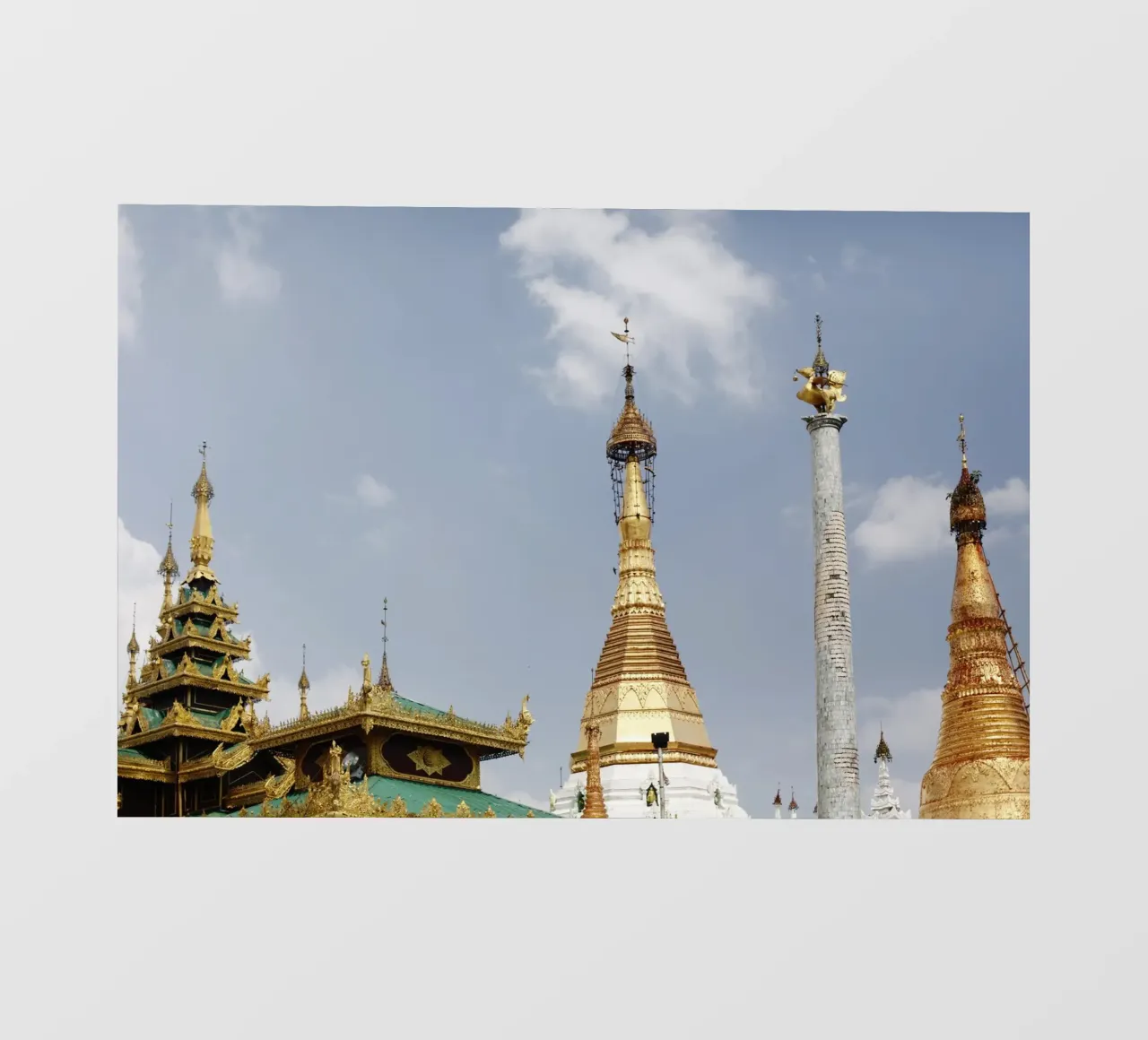 Complesso di templi di Yangoon, Myanmar telo in pvc da Simon Koy