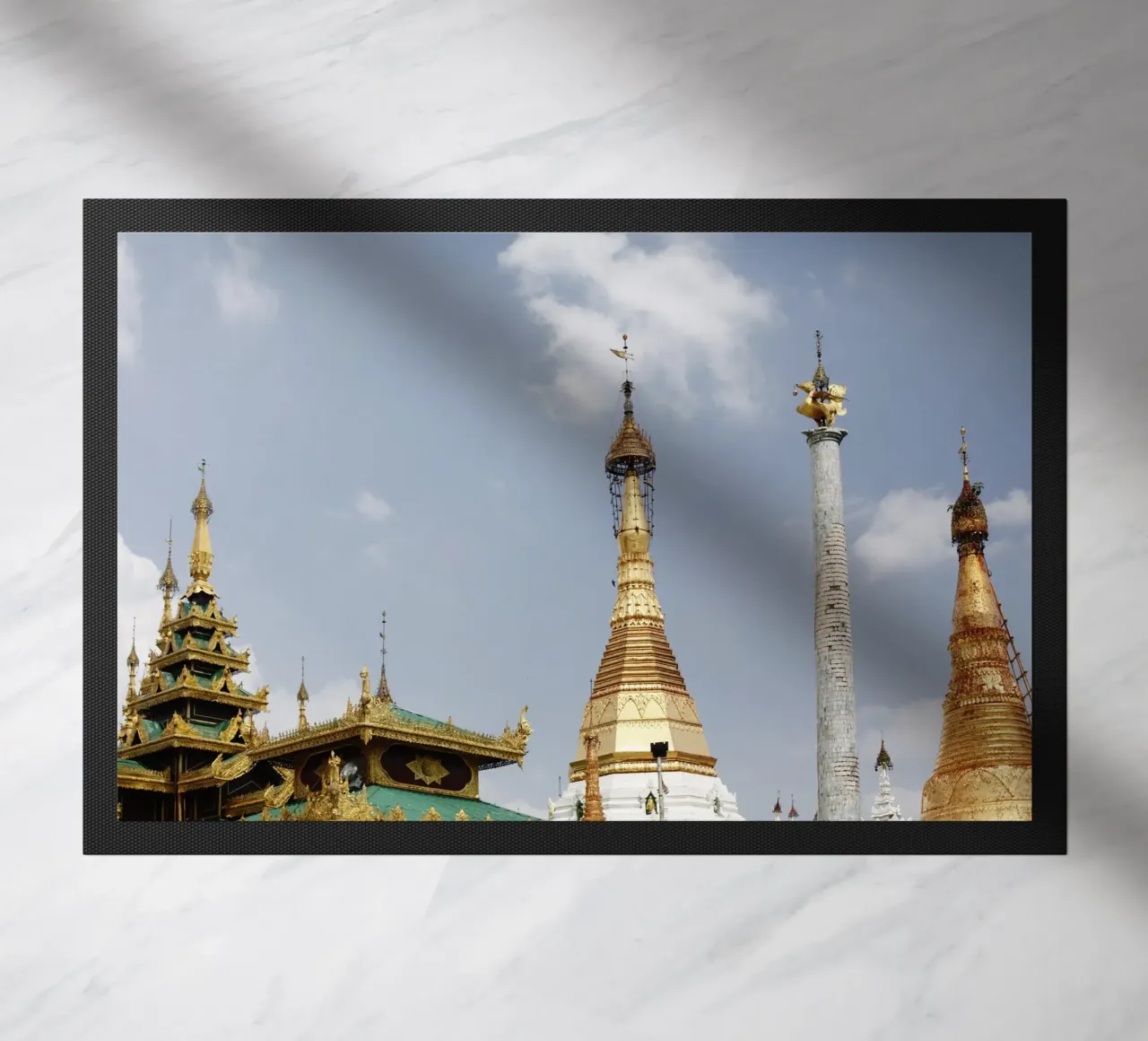 Tempelcomplex Yangoon, Myanmar deurmat van fotokunst