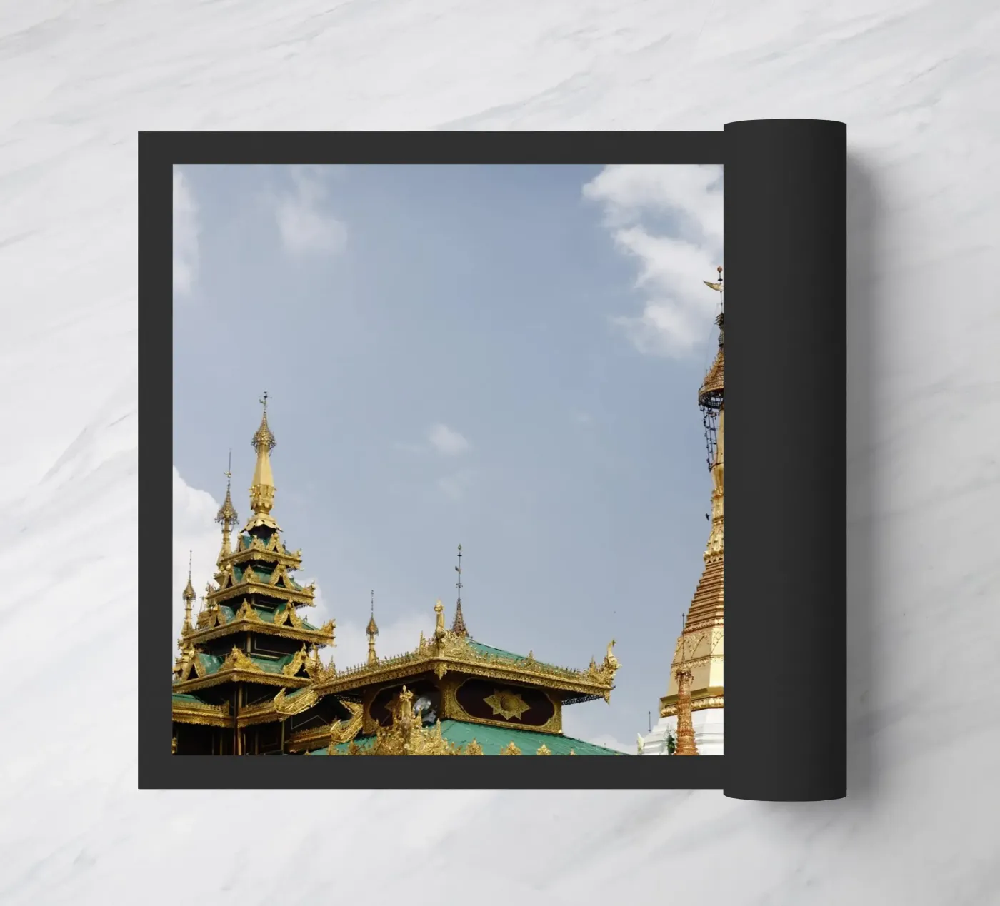 Temple complex Yangoon, Myanmar deurmat van fotokunst