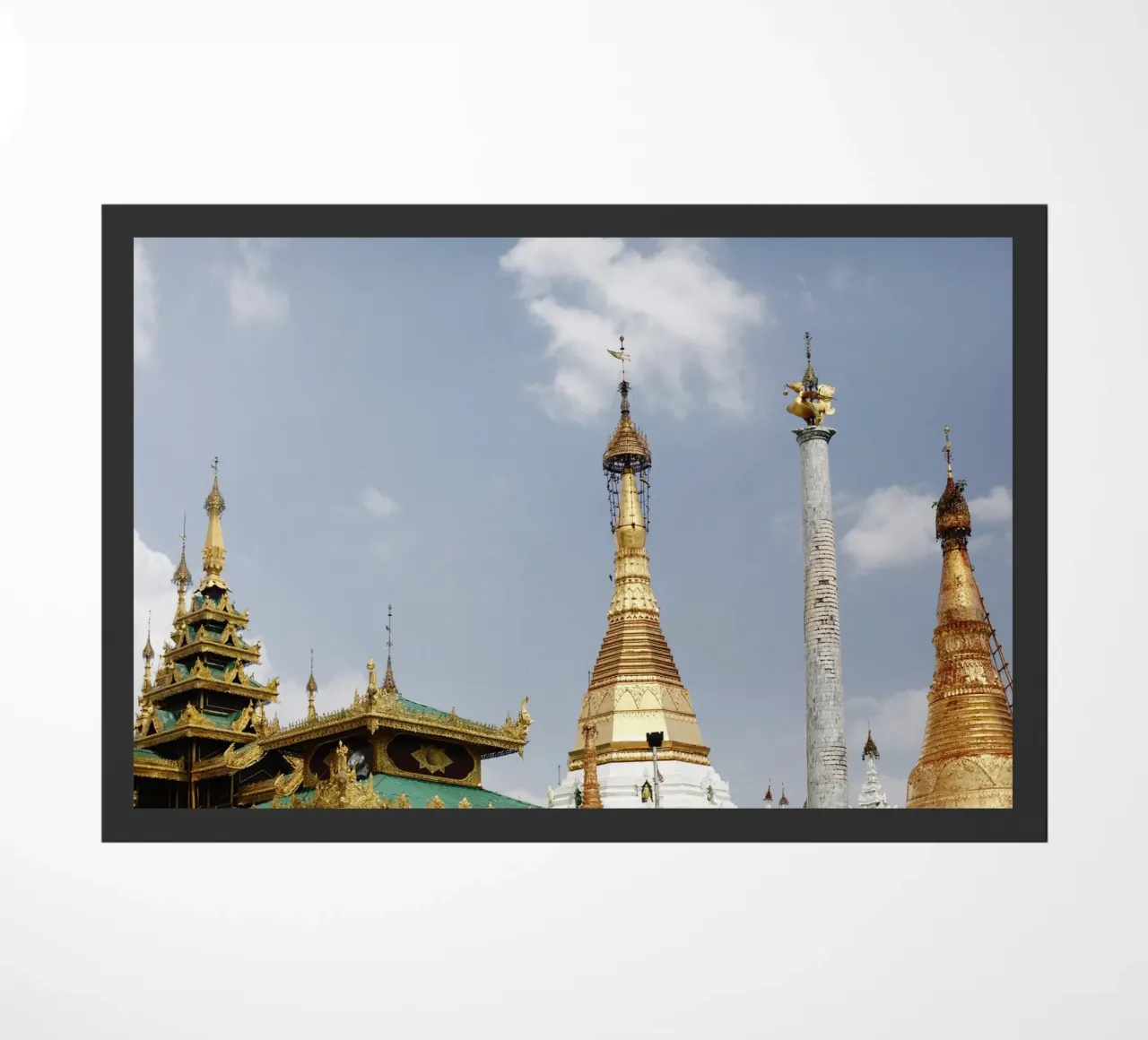 Tempelcomplex Yangoon, Myanmar deurmat van fotokunst