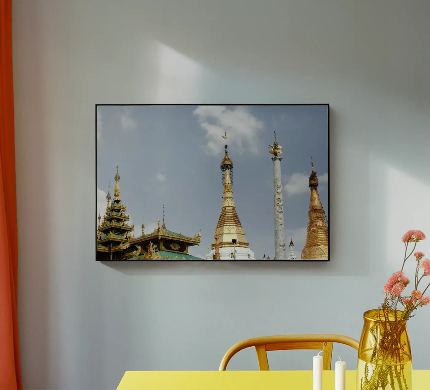 Temple complex Yangoon, Myanmar acryl van fotokunst