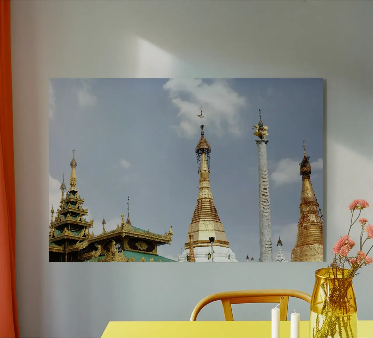 Tempelcomplex Yangoon, Myanmar acryl van fotokunst