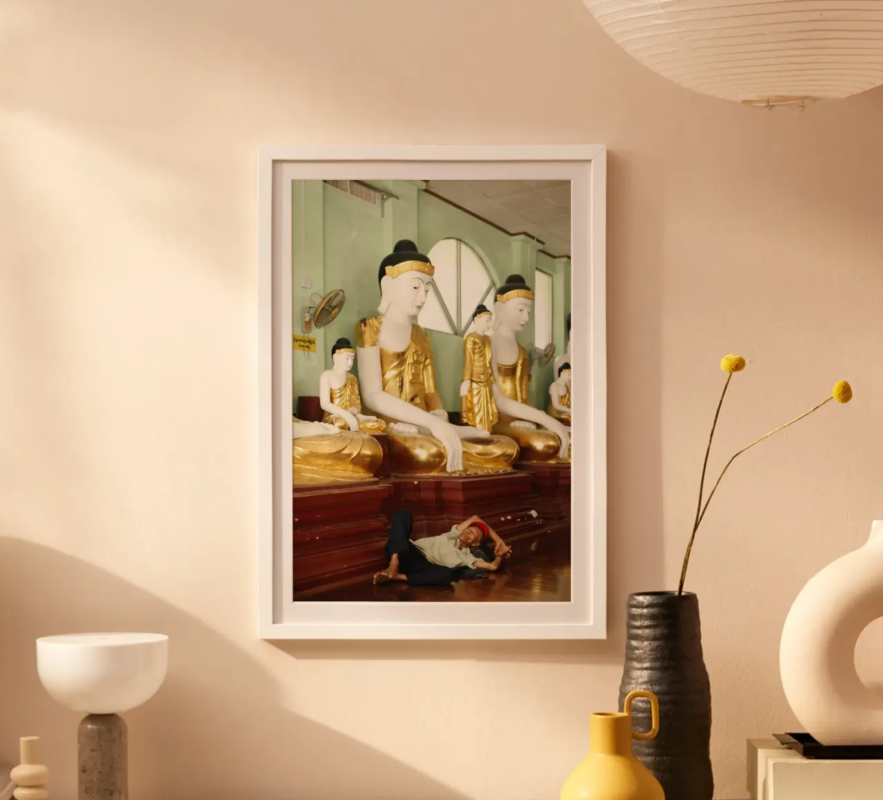 Tempio di Yangoon, Myanmar poster da Simon Koy