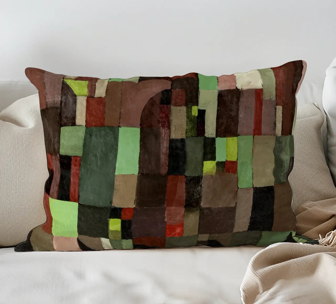 Red and Green Architecture cuscino da vintageshop