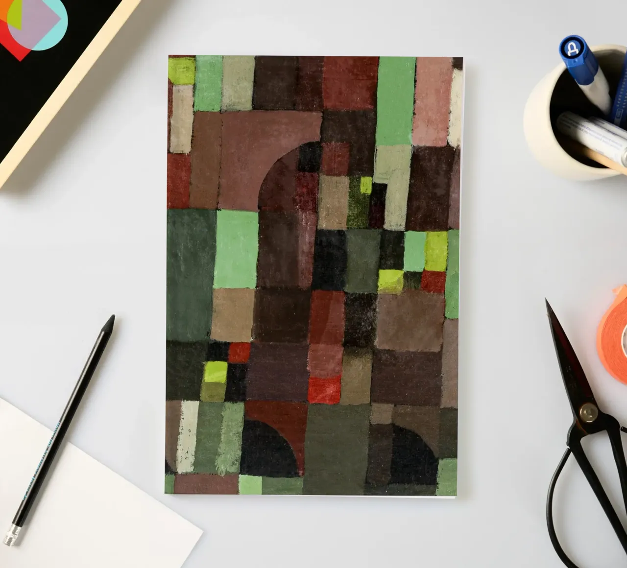 Red and Green Architecture notebook by vintageshop