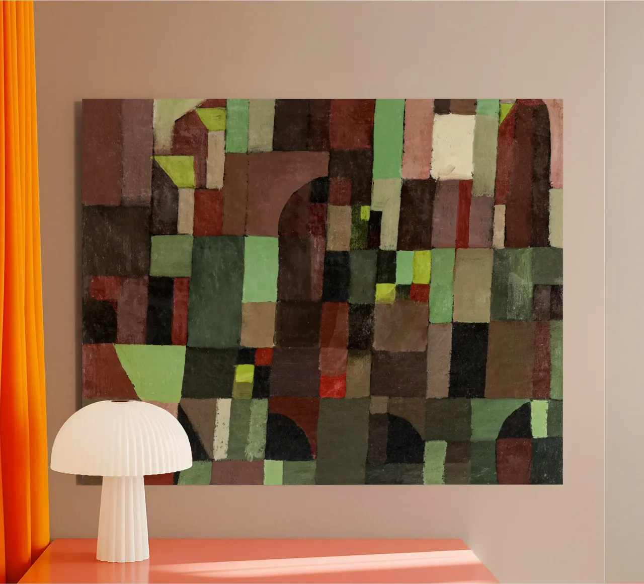 Red and Green Architecture pannello forex da vintageshop