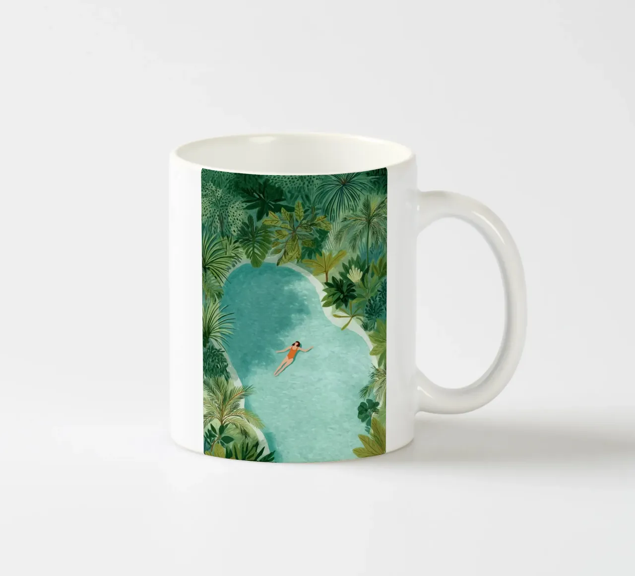 Surrounded by Green, Surrounded by Peace tazza in ceramica da Clara August