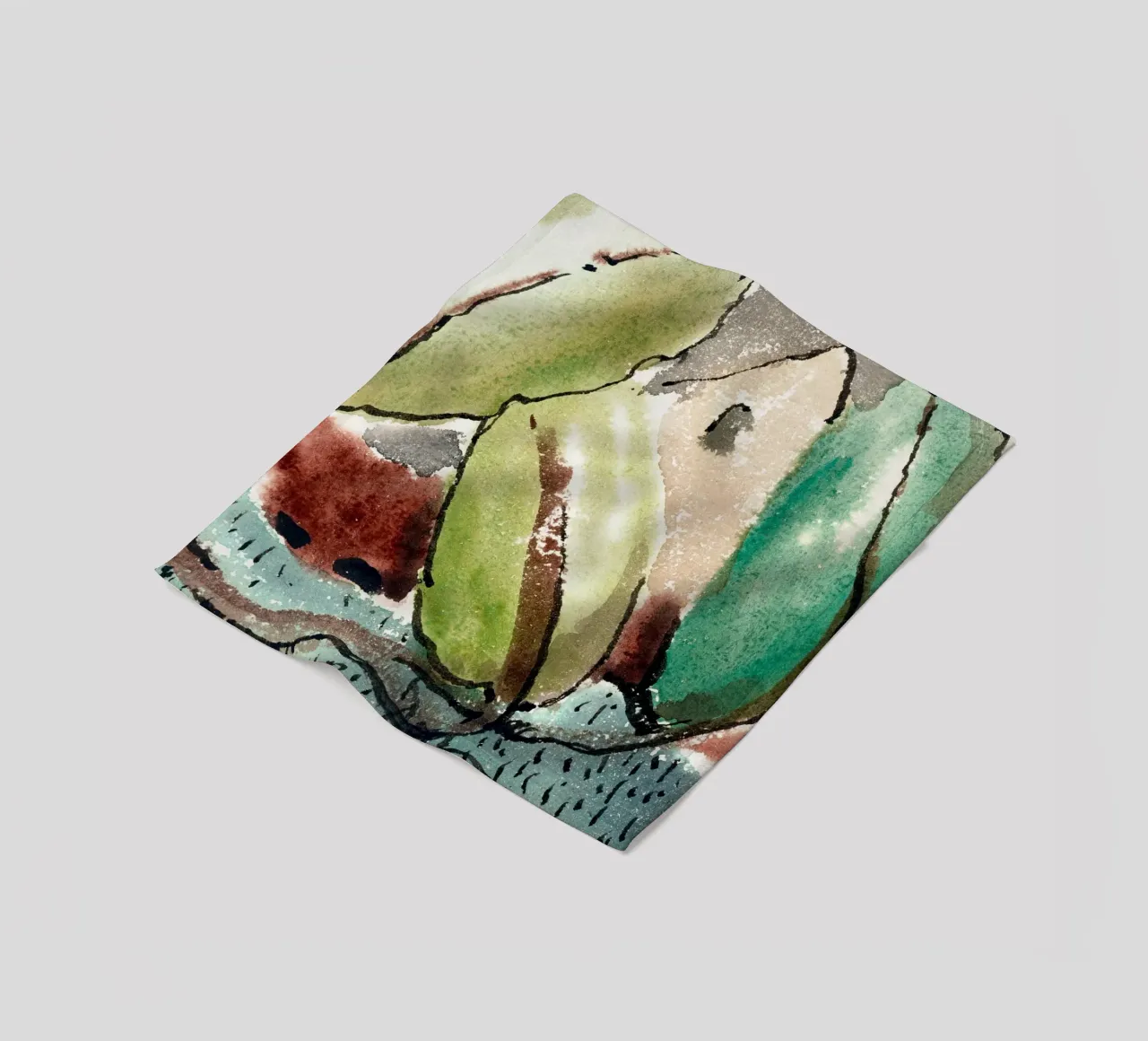 House with Trees coperta in pile da vintageshop
