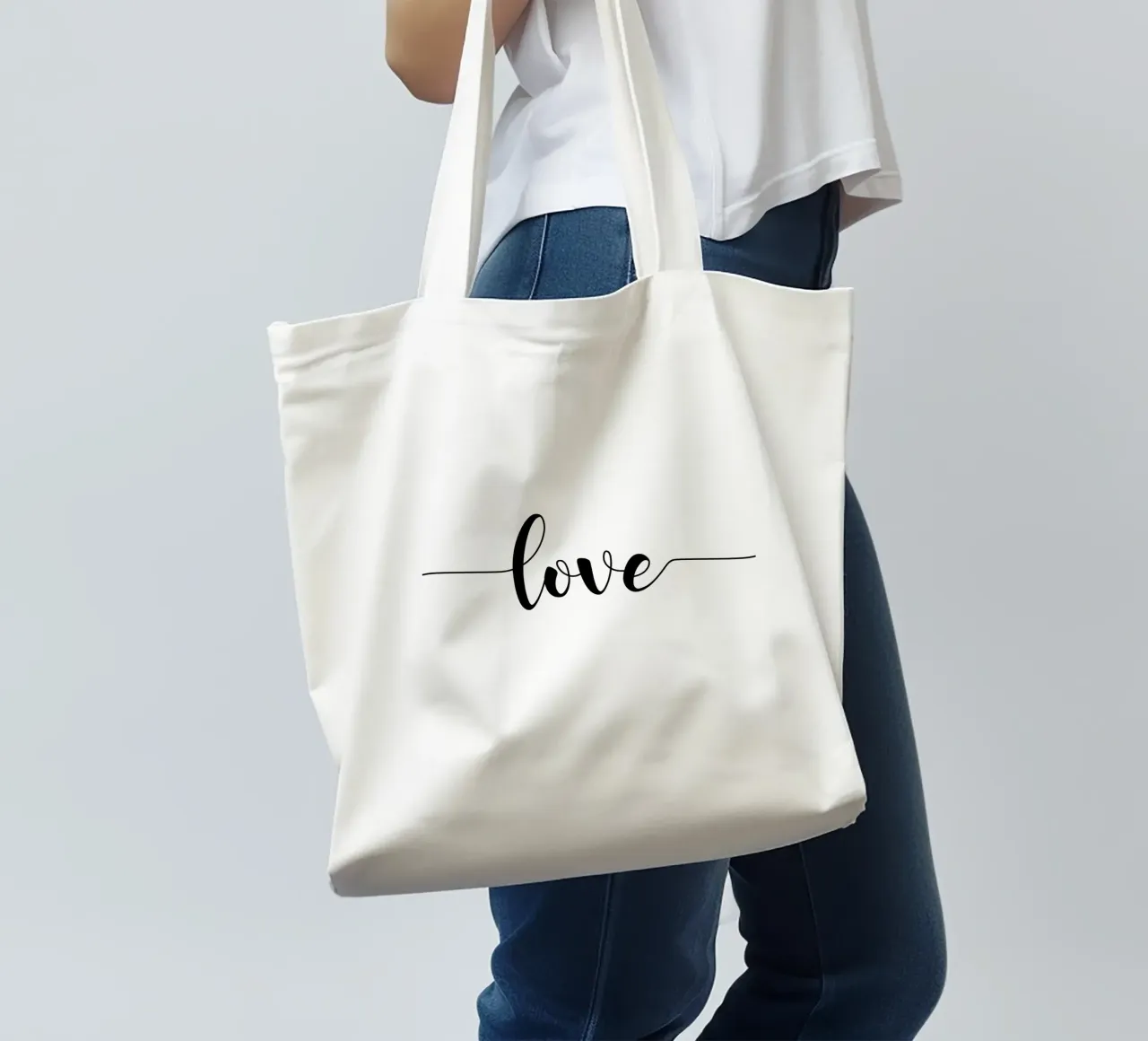 L'amore borsa in juta da Shark Printables