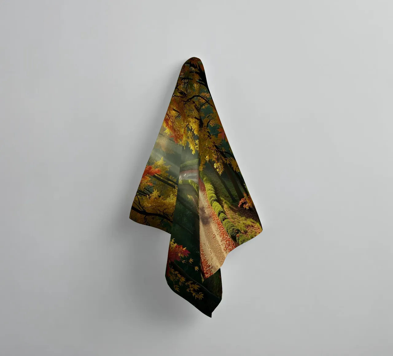 Forest_path_autumn_5 towel by Fantasie & Mystikwelten by LK