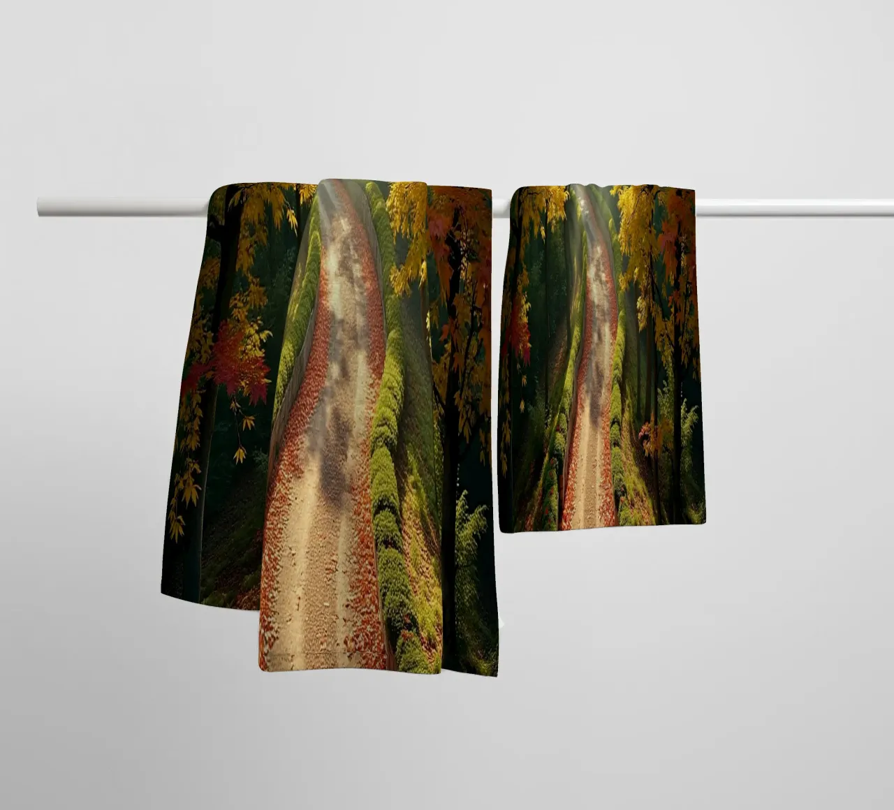 Forest_path_autumn_5 towel by Fantasie & Mystikwelten by LK
