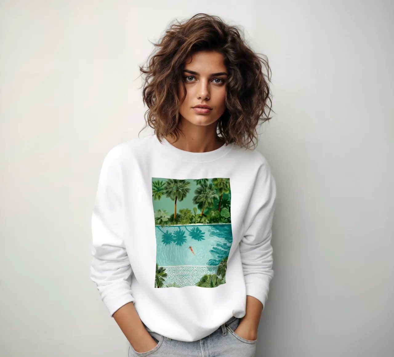 The Pool of Whispering Palms sudadera de Clara August