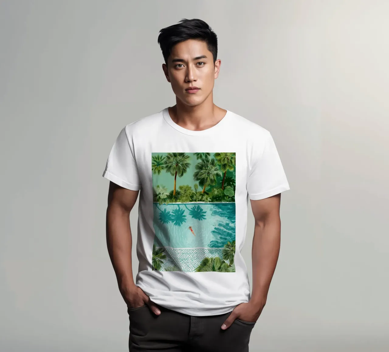 The Pool of Whispering Palms t-shirt da Clara August