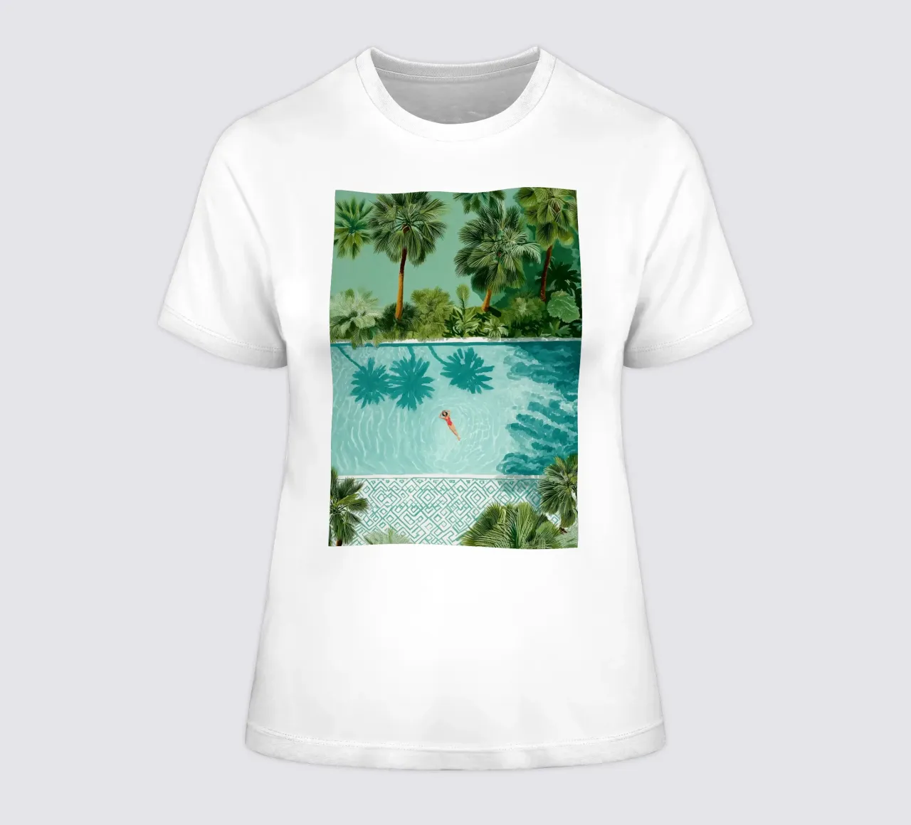 The Pool of Whispering Palms t-shirt da donna da Clara August