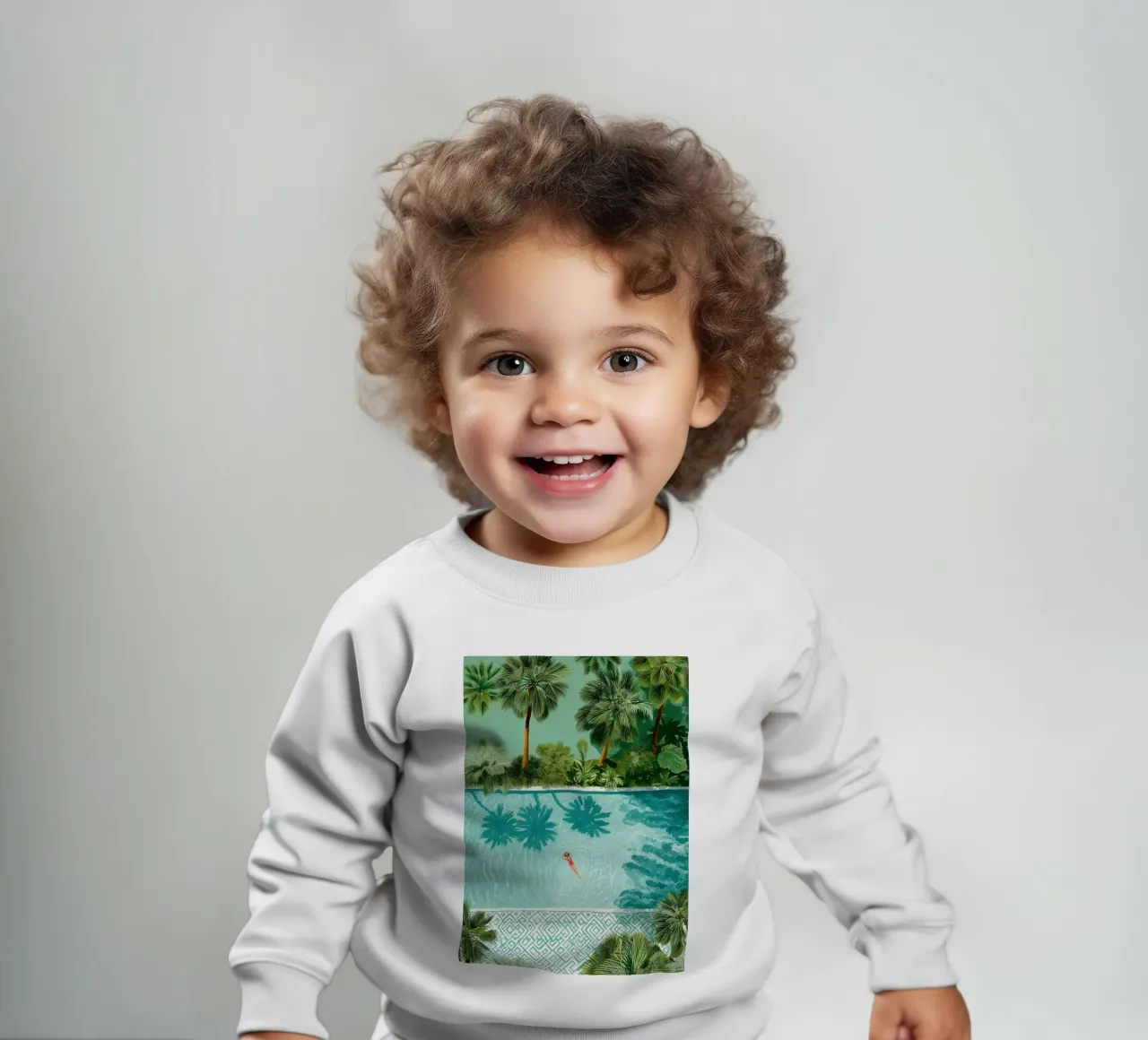 The Pool of Whispering Palms felpa neonato da Clara August