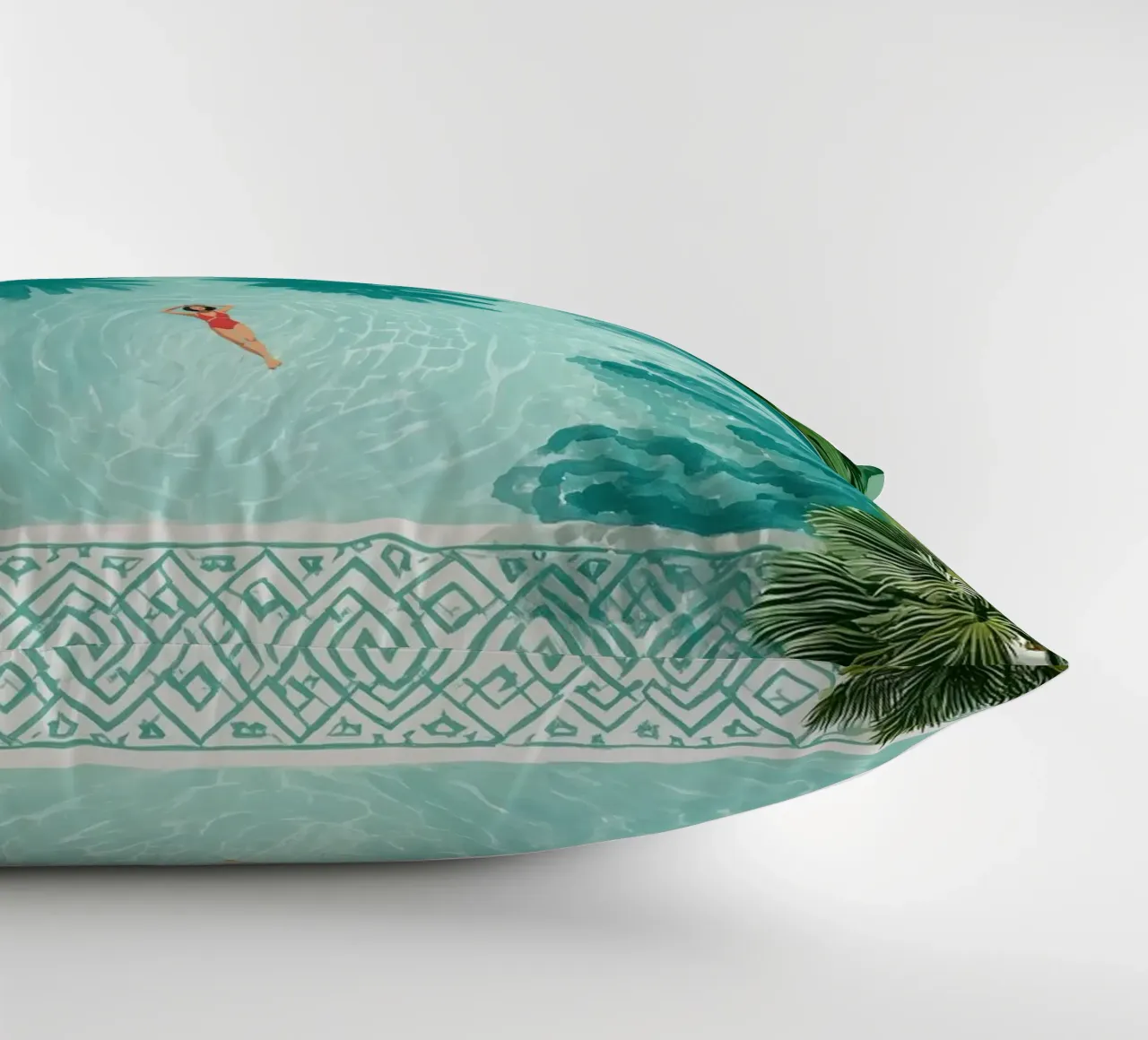 The Pool of Whispering Palms cuscino da Clara August